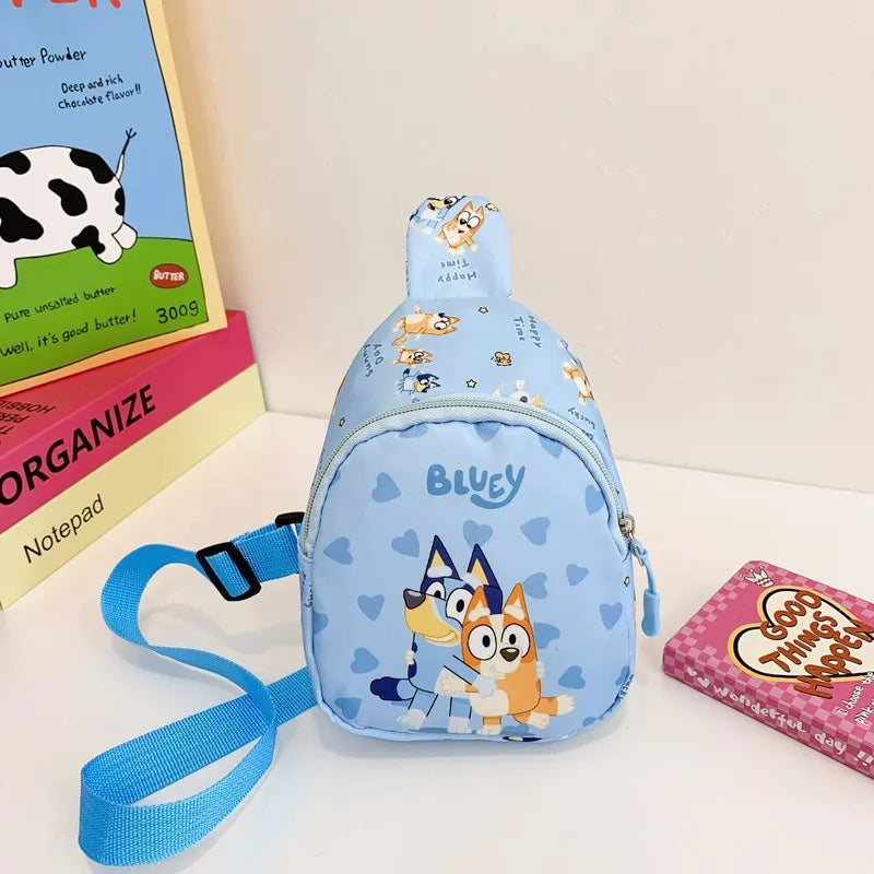 Bluey Bingo Friends Children'S Bag Cute Family Kids Chest Bag Kindergarten Cartoon Light Crossbody Bag Halloween Christmas Gift