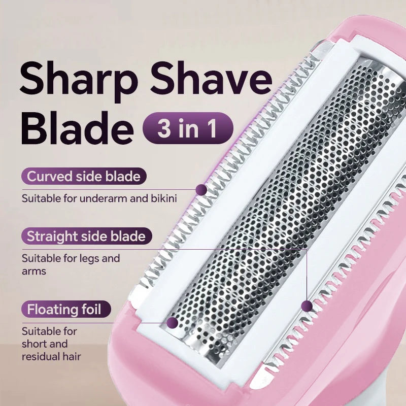 4-in-1 electric hair removal device, USB charging women's eyebrow trimmer, nose hair underarm leg hair trimmer, bikini shaver