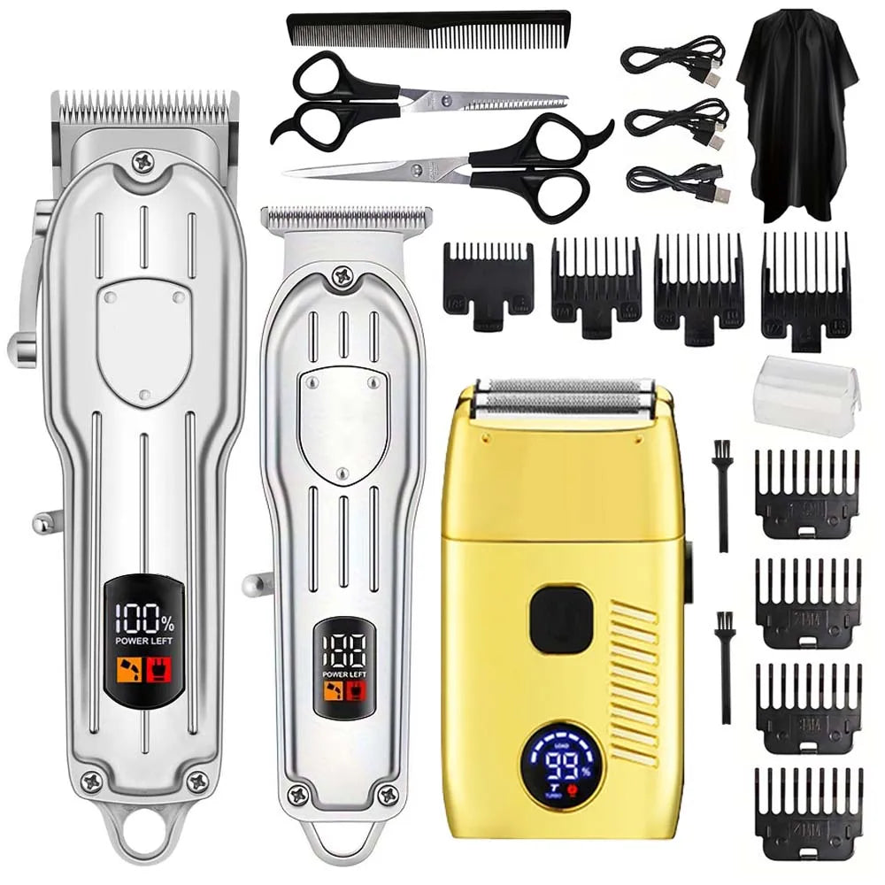 3 in 1 Professional Hair Clippers Electric Razor Shavers for Men USB Rechargeable Clippers and Trimmers Beard Trimmer Barber Kit