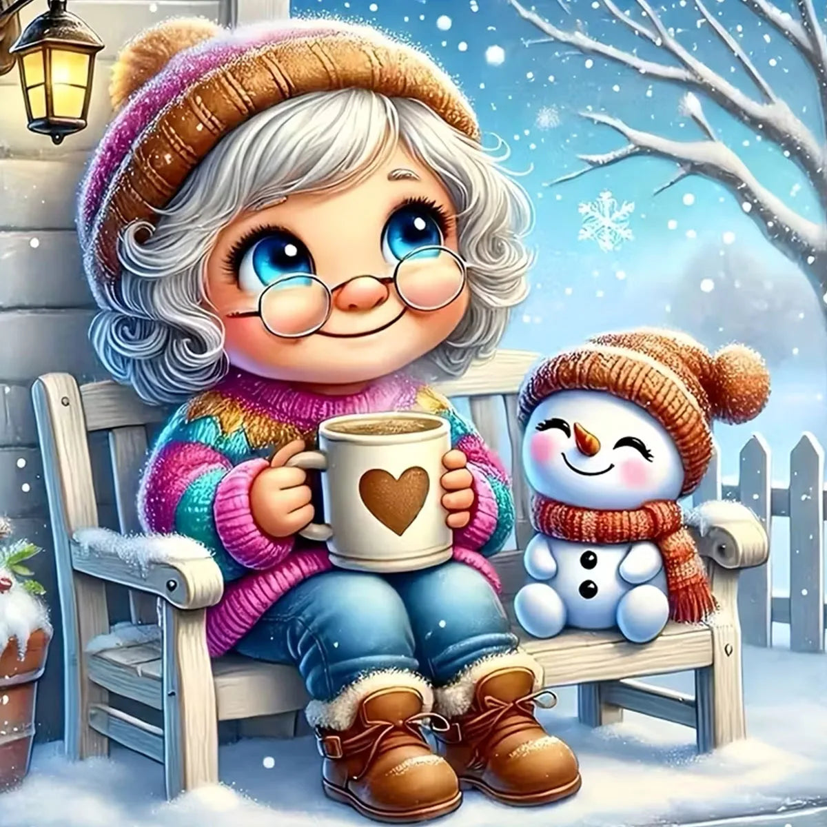 5D Diamond Painting Set, Colorful Circular Acrylic Diamond Art Embroidery, DIY Full Diamond Cross Embroidery Set, Suitable for H