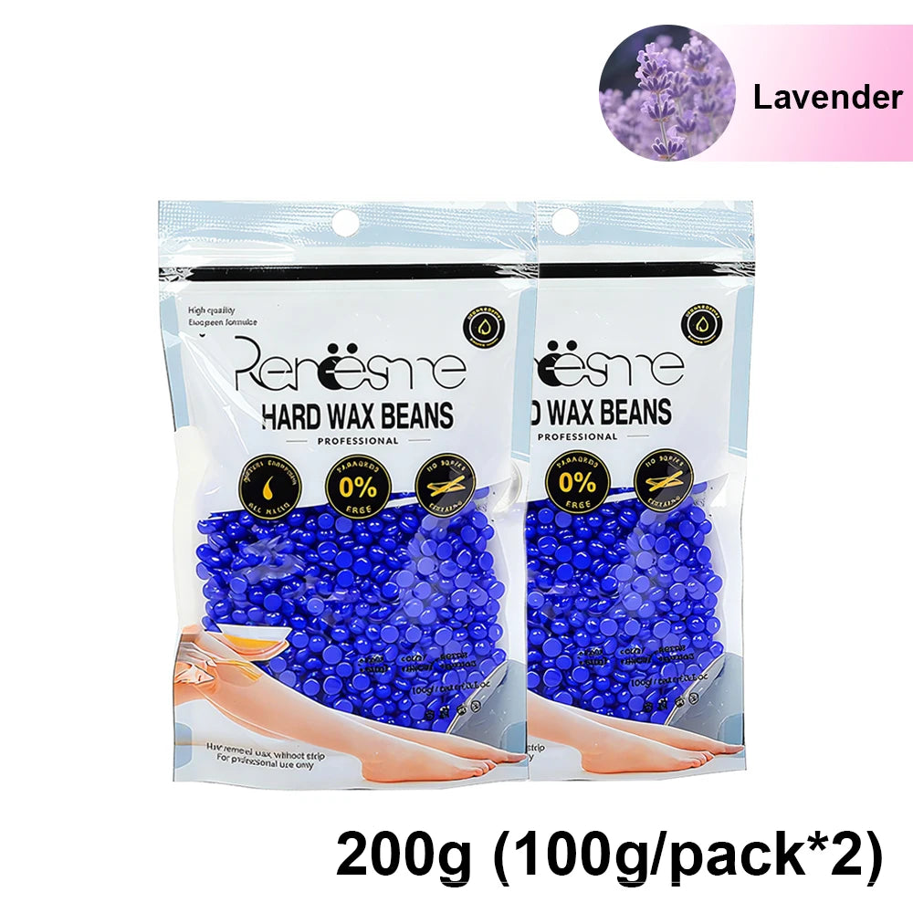 100g/200g/400g Hard Wax Beans for Hair Removal - No Strip Depilatory Wax Beads for Wax Warmer Machine European Brazilian Pearl