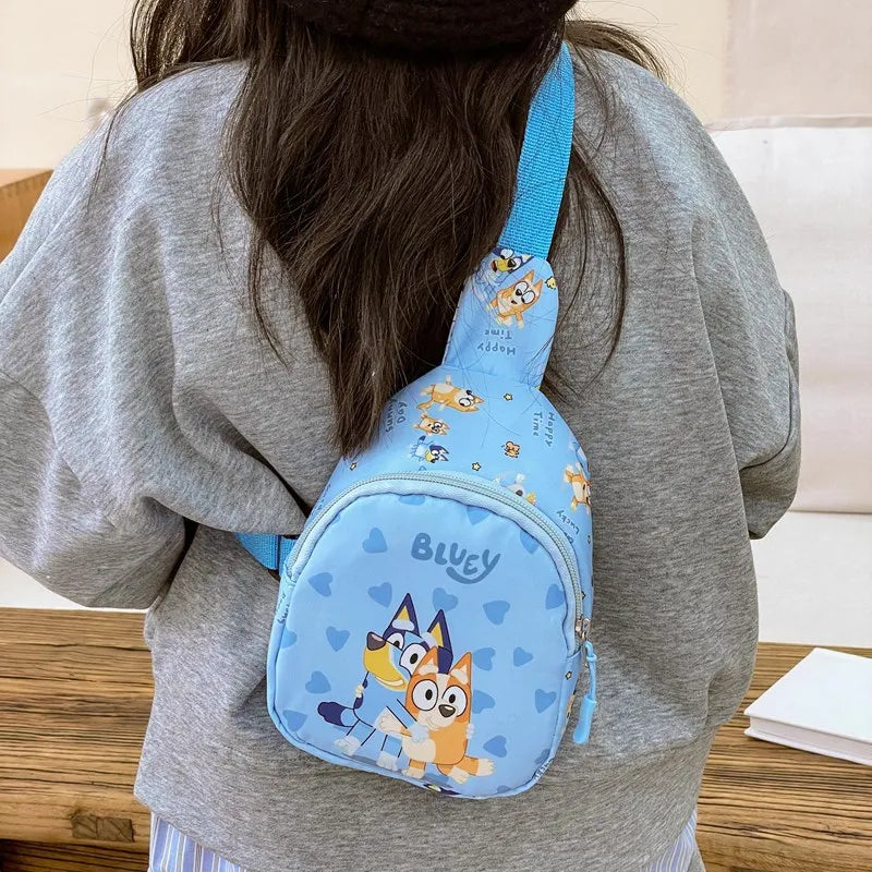 Bluey Bingo Friends Children'S Bag Cute Family Kids Chest Bag Kindergarten Cartoon Light Crossbody Bag Halloween Christmas Gift
