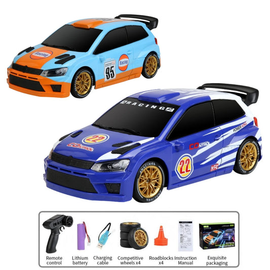2.4G 4WD RC Car 1:24 Remote Control Rally Racing Car Vehicle Replaceable Tire Proportional Control Car Toy Gift for Kids Q233