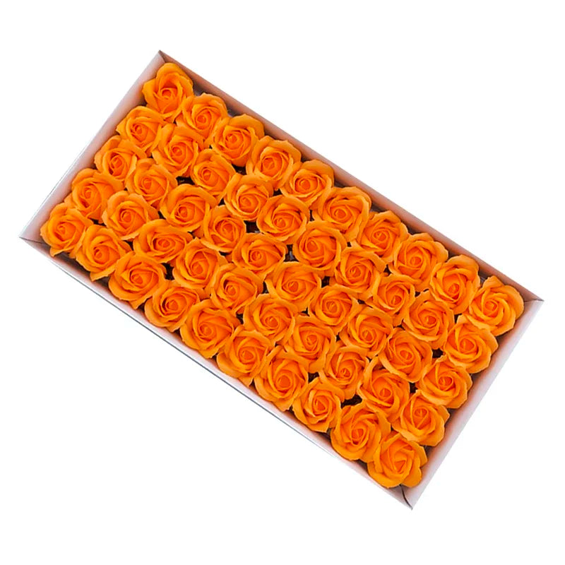 50pcs Artificial Soap Roses Flower Head Dia 4.5cm Beauty Wedding Valentine's Day Gift Roses Bouquet Home Party Decoration Flower