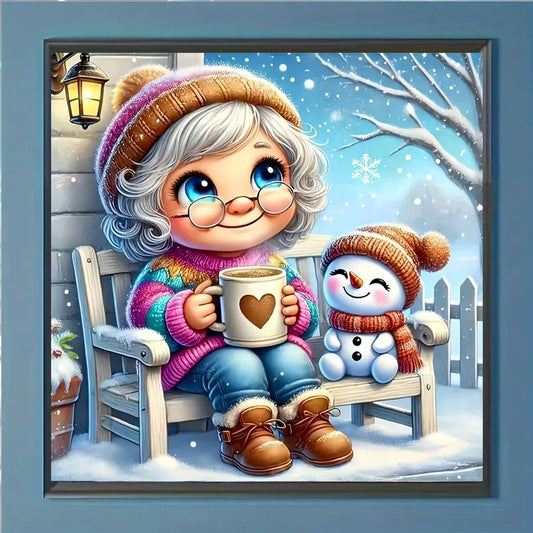 5D Diamond Painting Set, Colorful Circular Acrylic Diamond Art Embroidery, DIY Full Diamond Cross Embroidery Set, Suitable for H