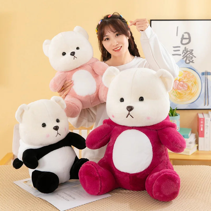 50cm Stitch Transforms Cute Bear Doll Stitch Teddy Bear Plush Toys Strawberry Bear Valentine's Day Gift for Girls