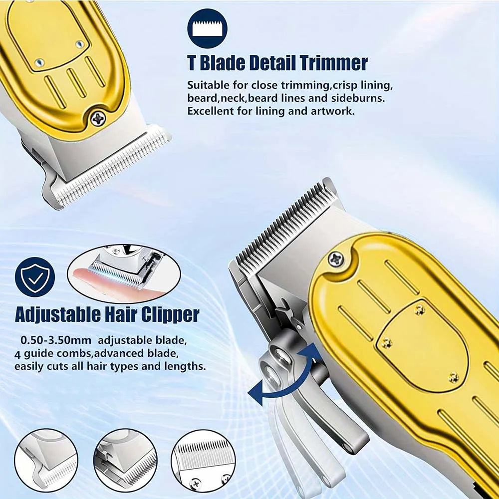 3 in 1 Professional Hair Clippers Electric Razor Shavers for Men USB Rechargeable Clippers and Trimmers Beard Trimmer Barber Kit