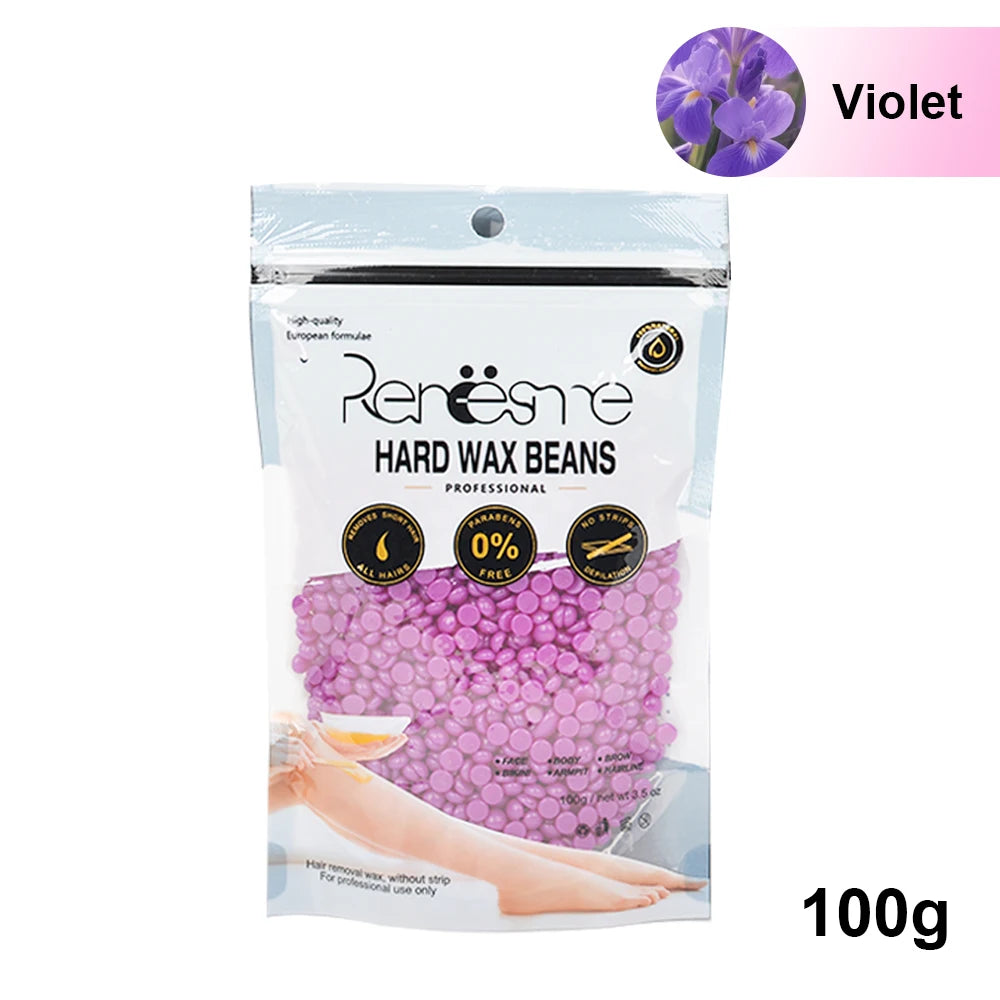 100g/200g/400g Hard Wax Beans for Hair Removal - No Strip Depilatory Wax Beads for Wax Warmer Machine European Brazilian Pearl