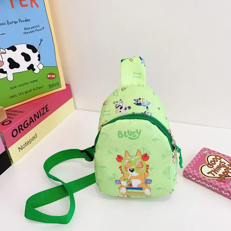 Bluey Bingo Friends Children'S Bag Cute Family Kids Chest Bag Kindergarten Cartoon Light Crossbody Bag Halloween Christmas Gift