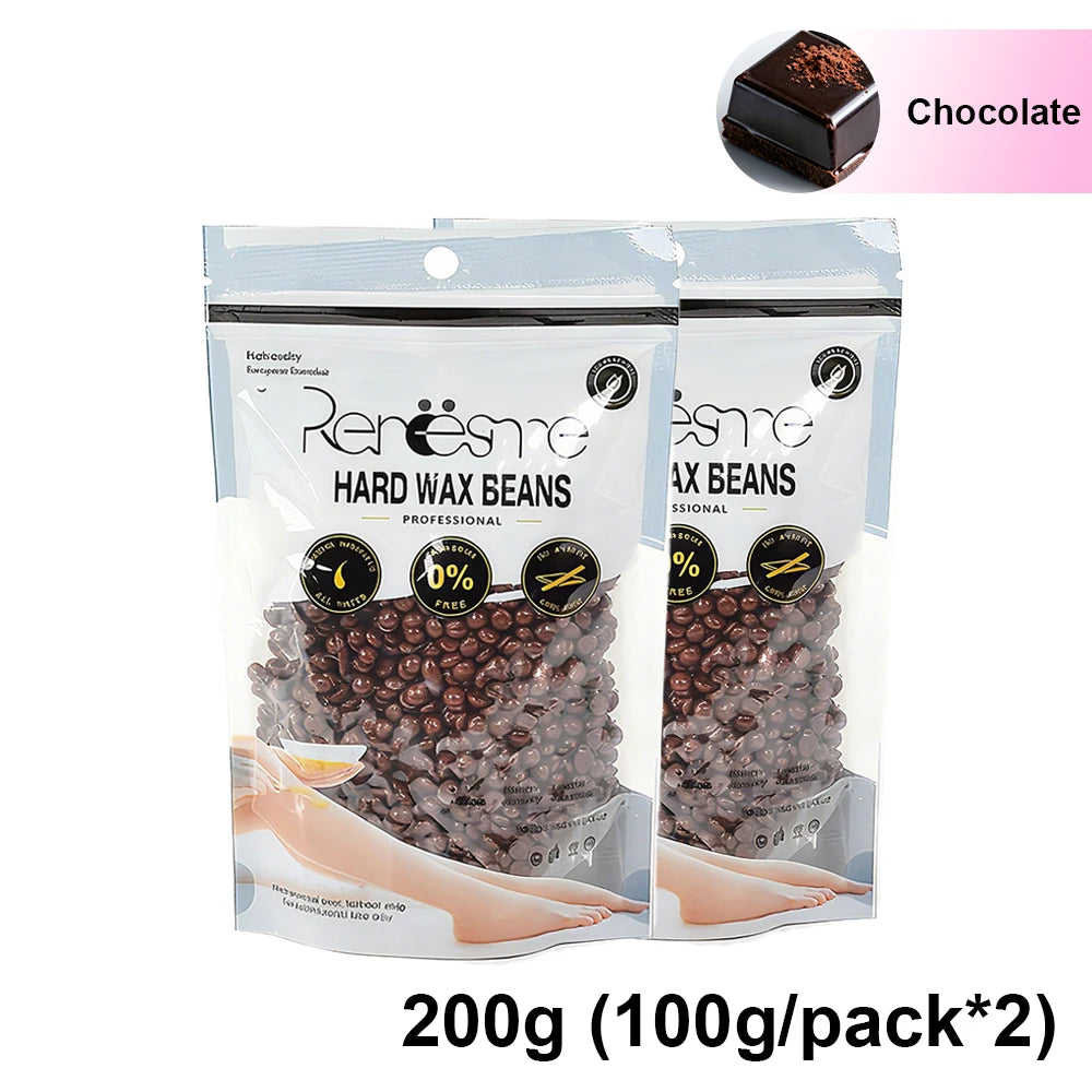 100g/200g/400g Hard Wax Beans for Hair Removal - No Strip Depilatory Wax Beads for Wax Warmer Machine European Brazilian Pearl