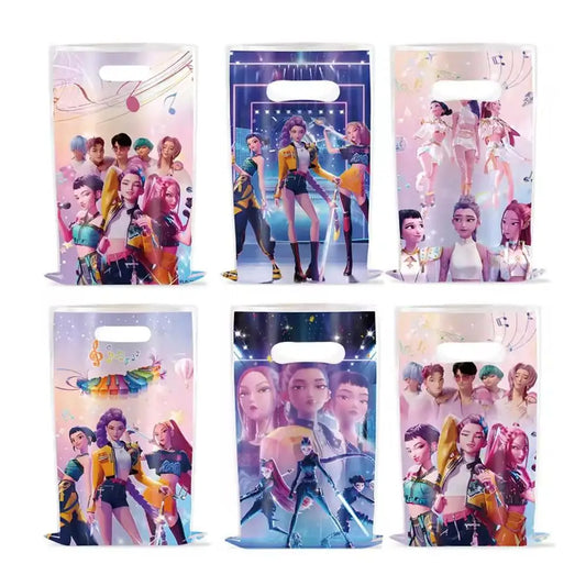 10PCS K-Pop Demon Hunter Theme Party Gift Bags Birthday Candy Bags Christmas Gift Party Decoration Organizing Supplies