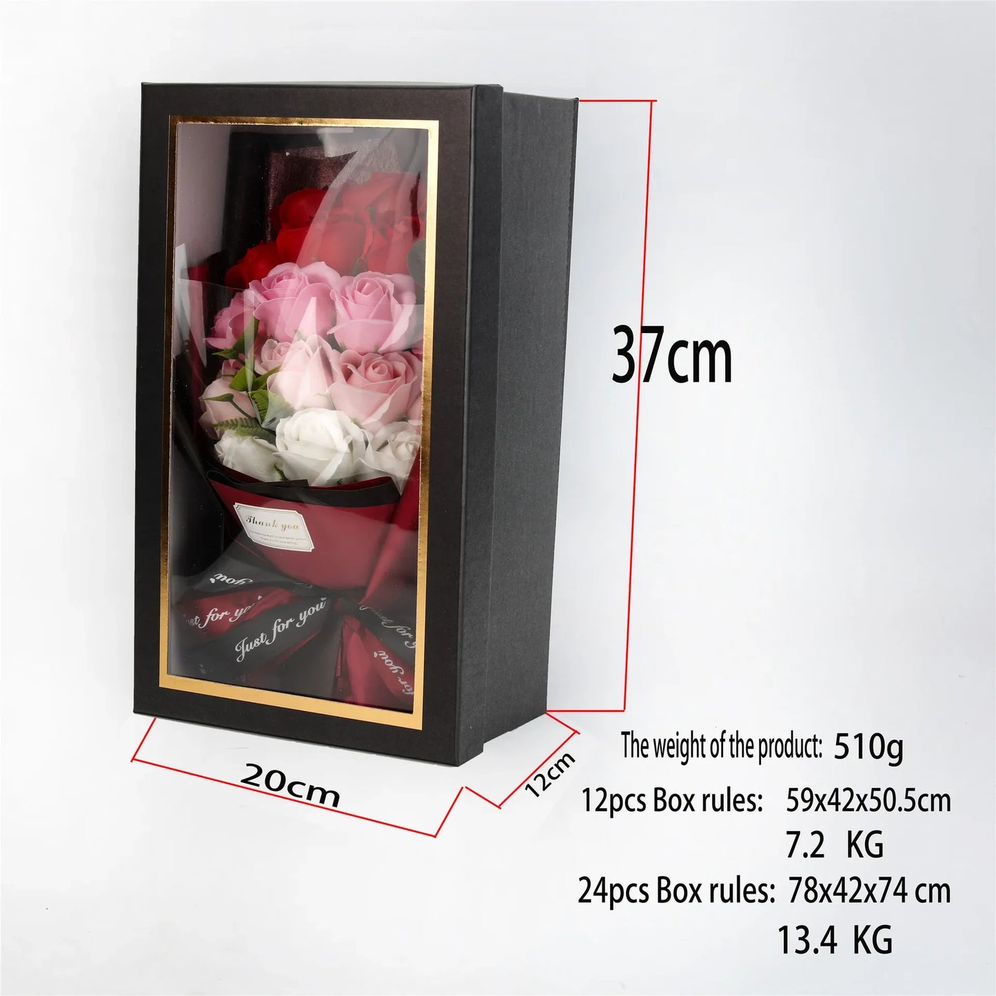 18pcs Roses Bouquet Soap Flower Brazil Valentine's Day Gift for Girlfriend Proposal Confession Birthday Gift Simulation Flower