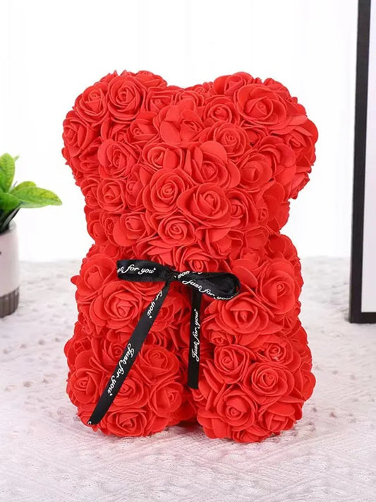 1pc Valentine's Day Gift Creative Rose Bear Gift  PE Flower Romantic Foam Bear Hug Bear