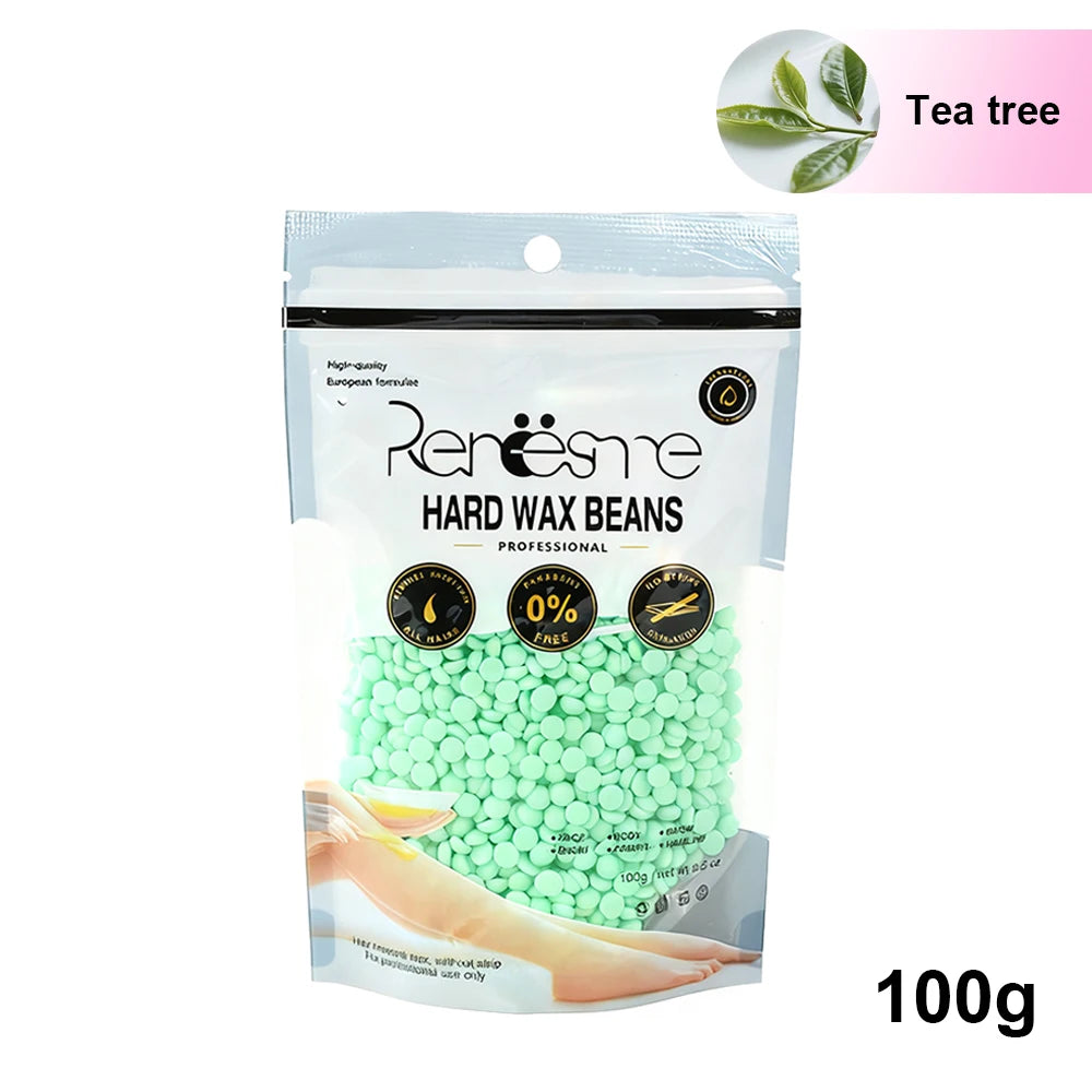 100g/200g/400g Hard Wax Beans for Hair Removal - No Strip Depilatory Wax Beads for Wax Warmer Machine European Brazilian Pearl