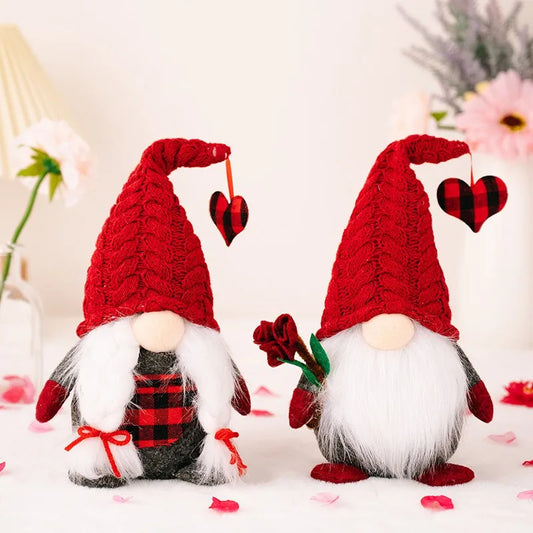 Valentine Gnomes Plush Valentines Day Decoration Home Table Decor Cute Gnomes Ornaments Sweet Valentines Day Gifts for Him Her