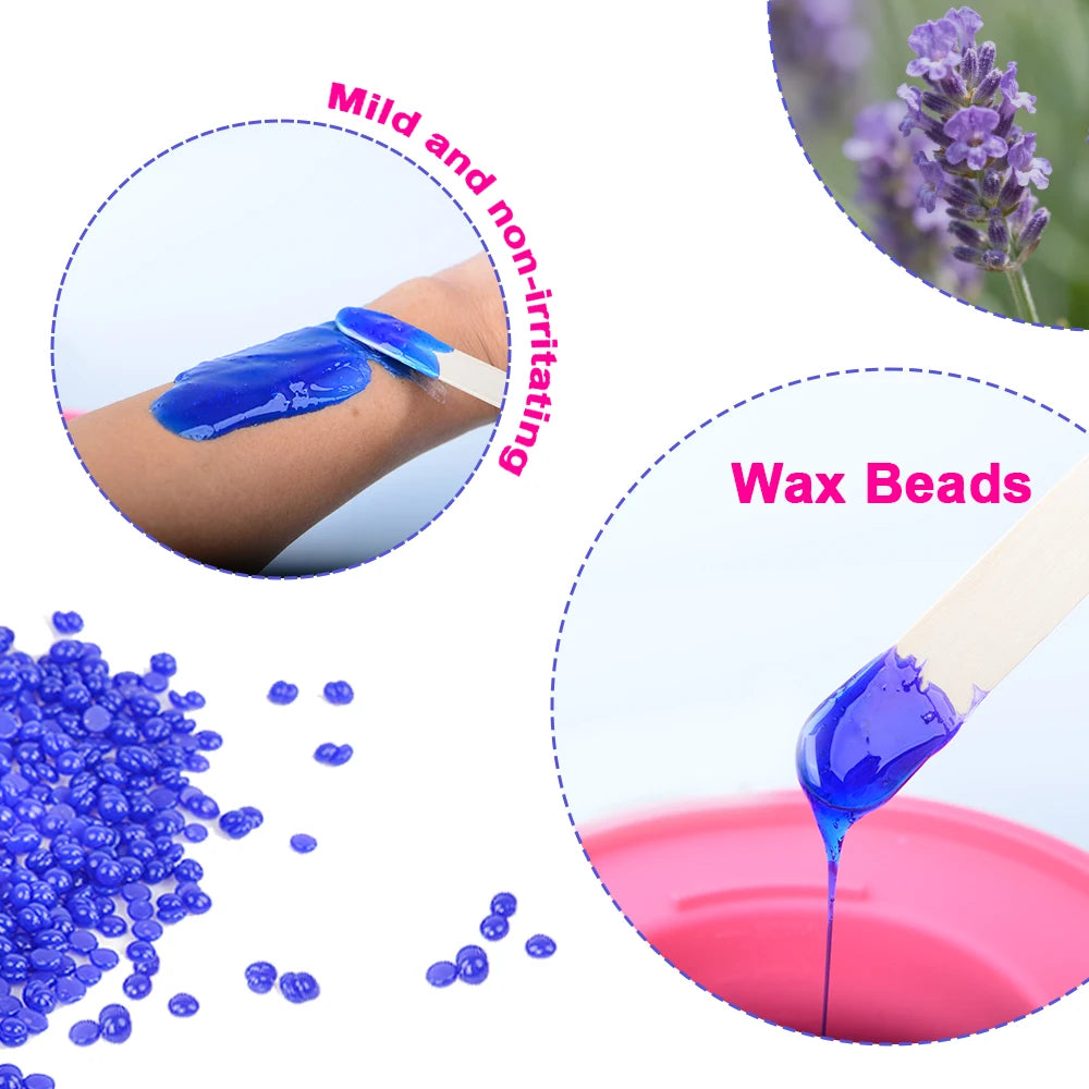 100g/200g/400g Hard Wax Beans for Hair Removal - No Strip Depilatory Wax Beads for Wax Warmer Machine European Brazilian Pearl