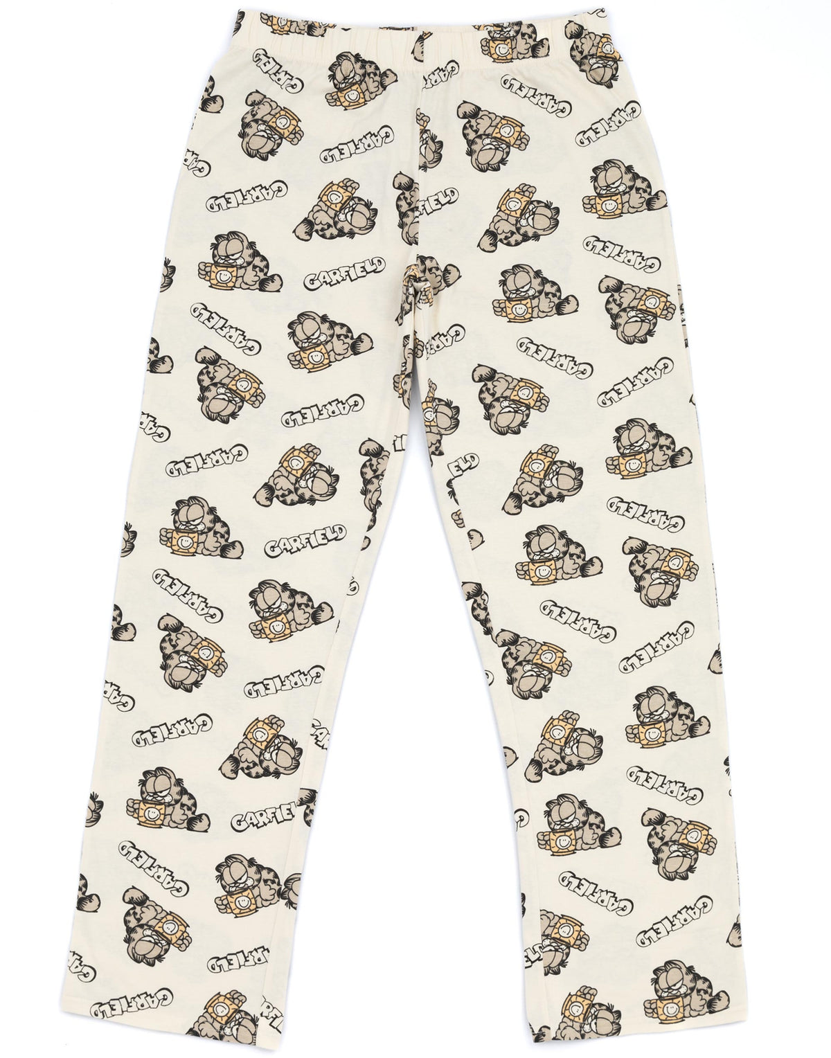 Garfield Short Sleeve Long Leg Pyjama Set | Womens Green/Oatmeal | Official Merc