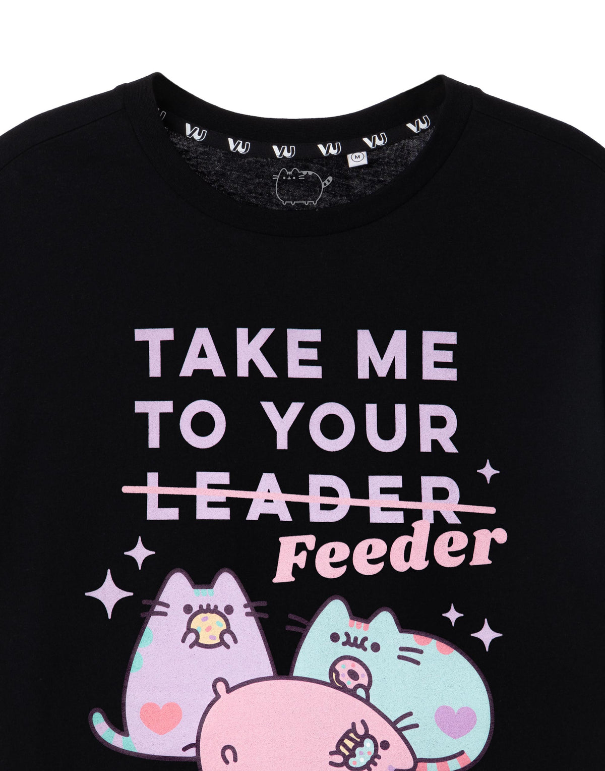 Pusheen Short Sleeved T-Shirt | Womens Black | Official Merch