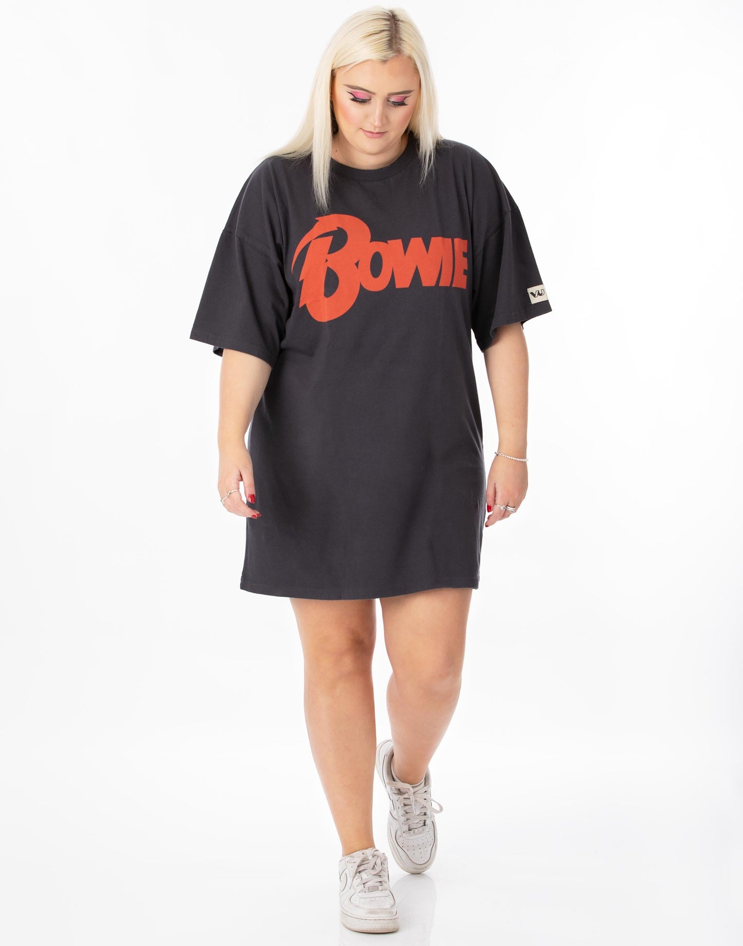 David Bowie Oversized Short Sleeved T-Shirt | Womens Grey | Official Merch
