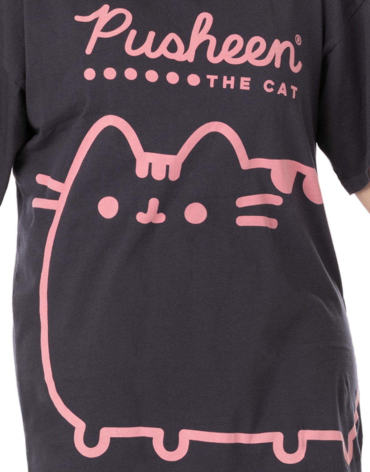 Pusheen Oversized Short Sleeved T-Shirt | Womens Grey | Official Merch