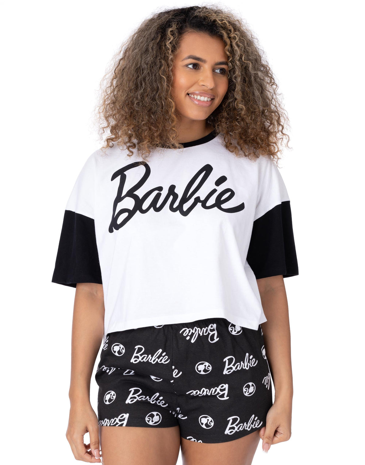Barbie Short Sleeve Short Leg Pyjama Set | Womens Multicoloured | Official Merch