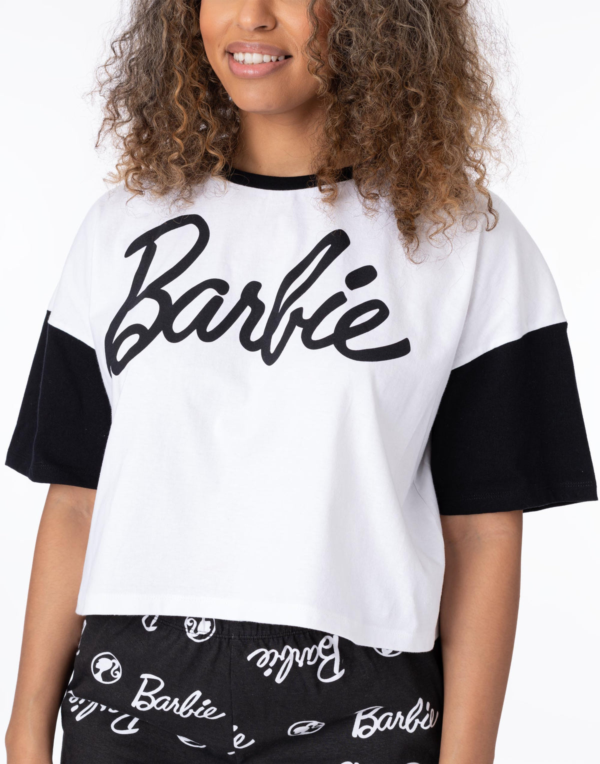 Barbie Short Sleeve Short Leg Pyjama Set | Womens Multicoloured | Official Merch