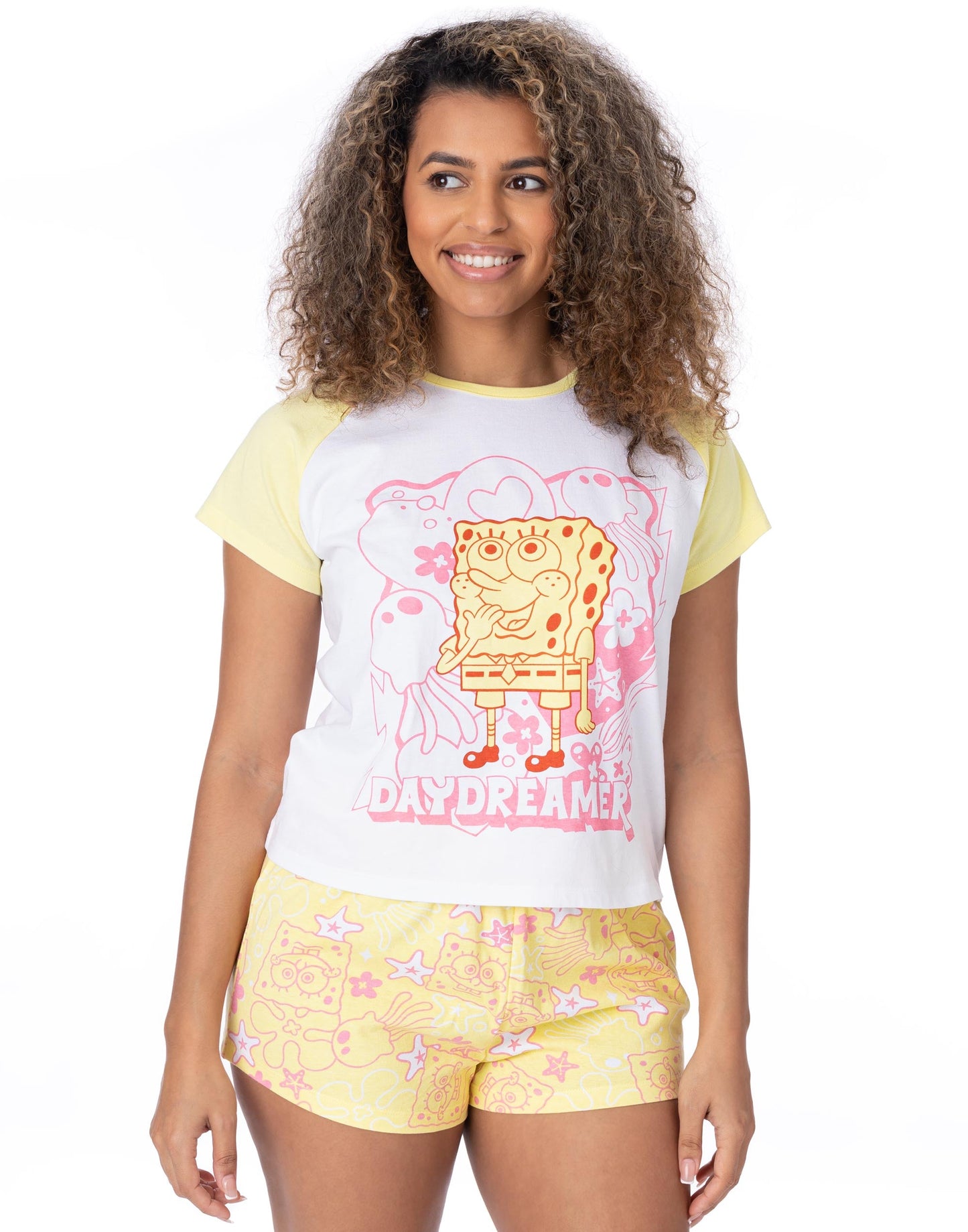 SpongeBob SquarePants Short Sleeve Short Leg Pyjama Set | Womens Multicoloured |