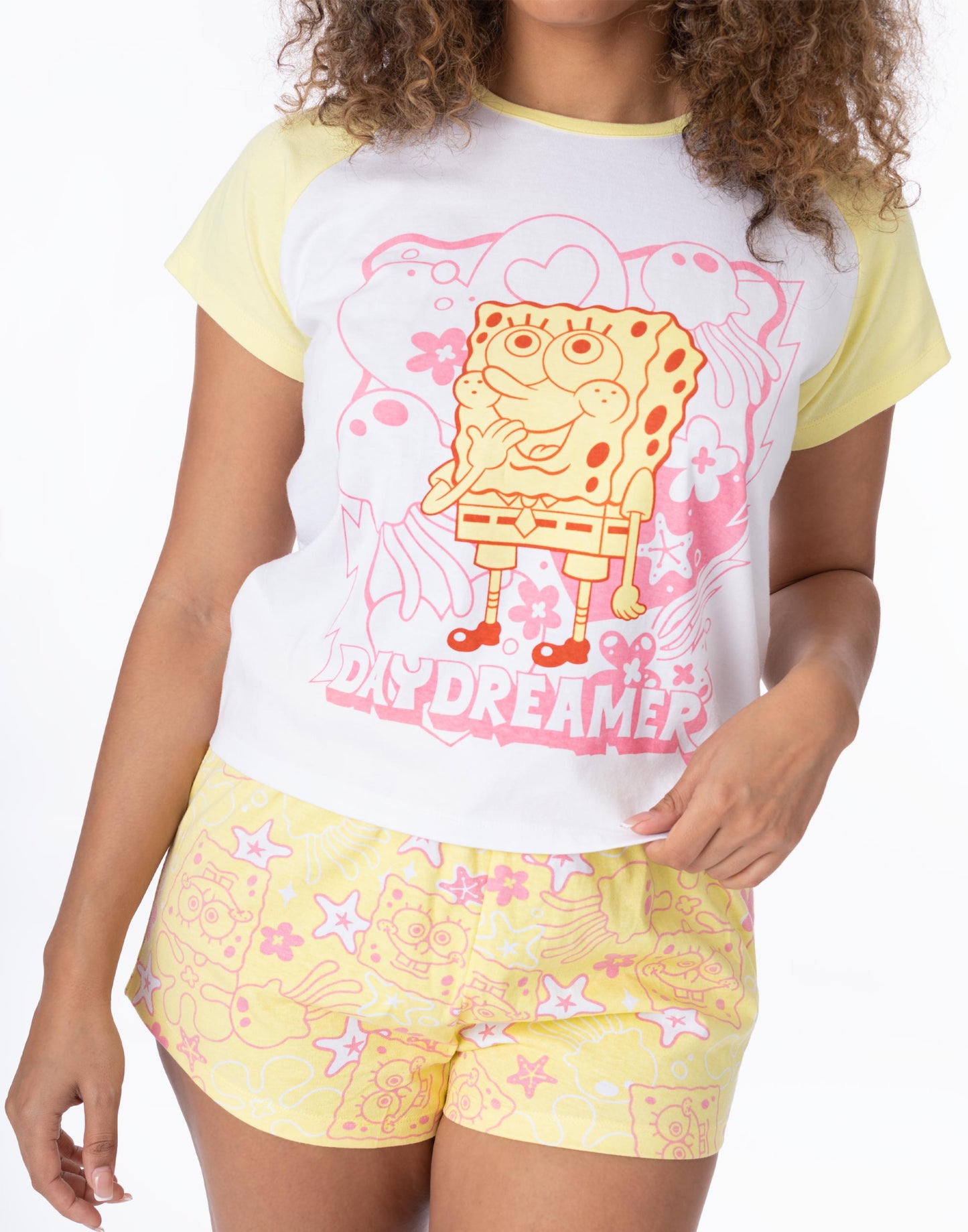 SpongeBob SquarePants Short Sleeve Short Leg Pyjama Set | Womens Multicoloured |