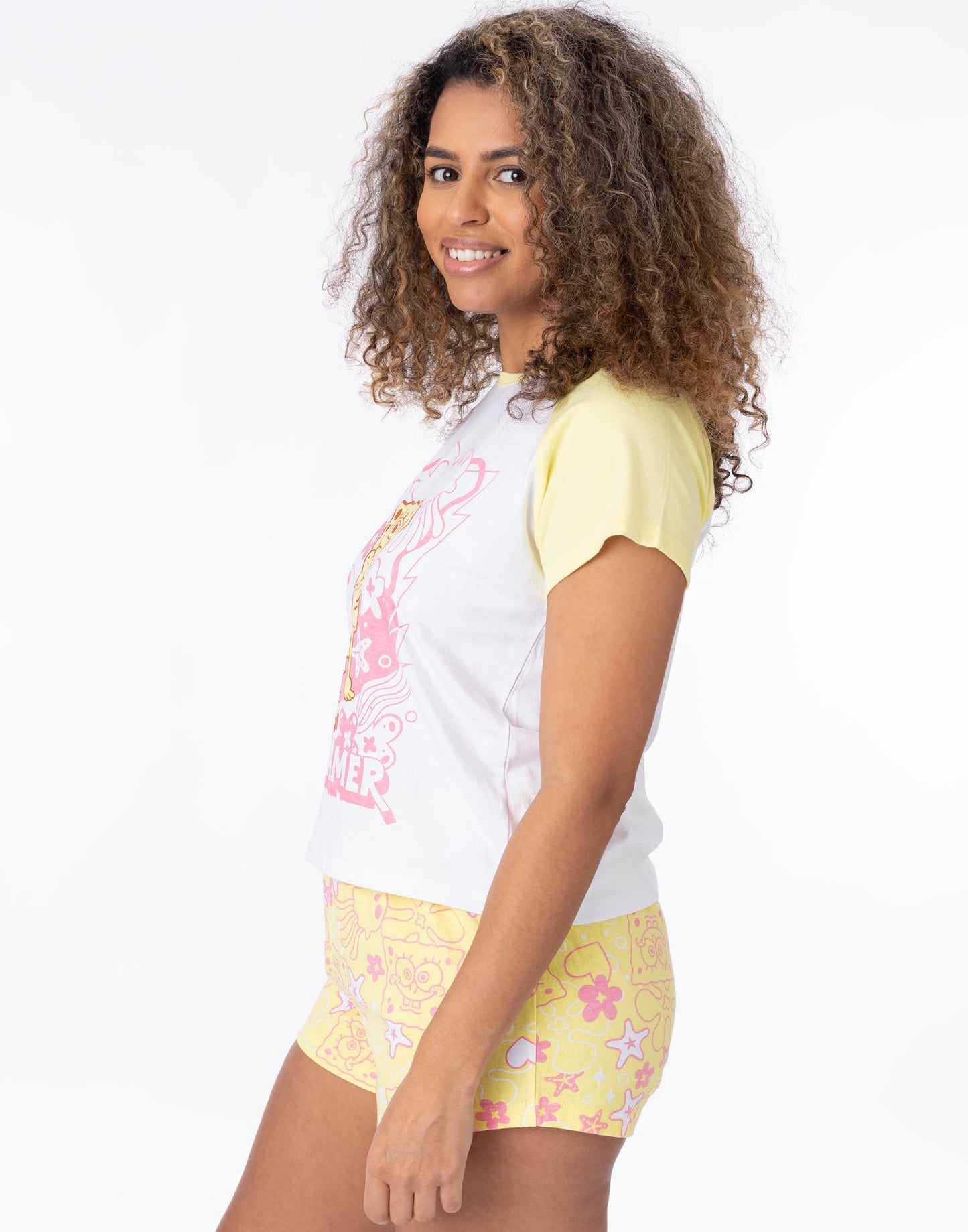 SpongeBob SquarePants Short Sleeve Short Leg Pyjama Set | Womens Multicoloured |