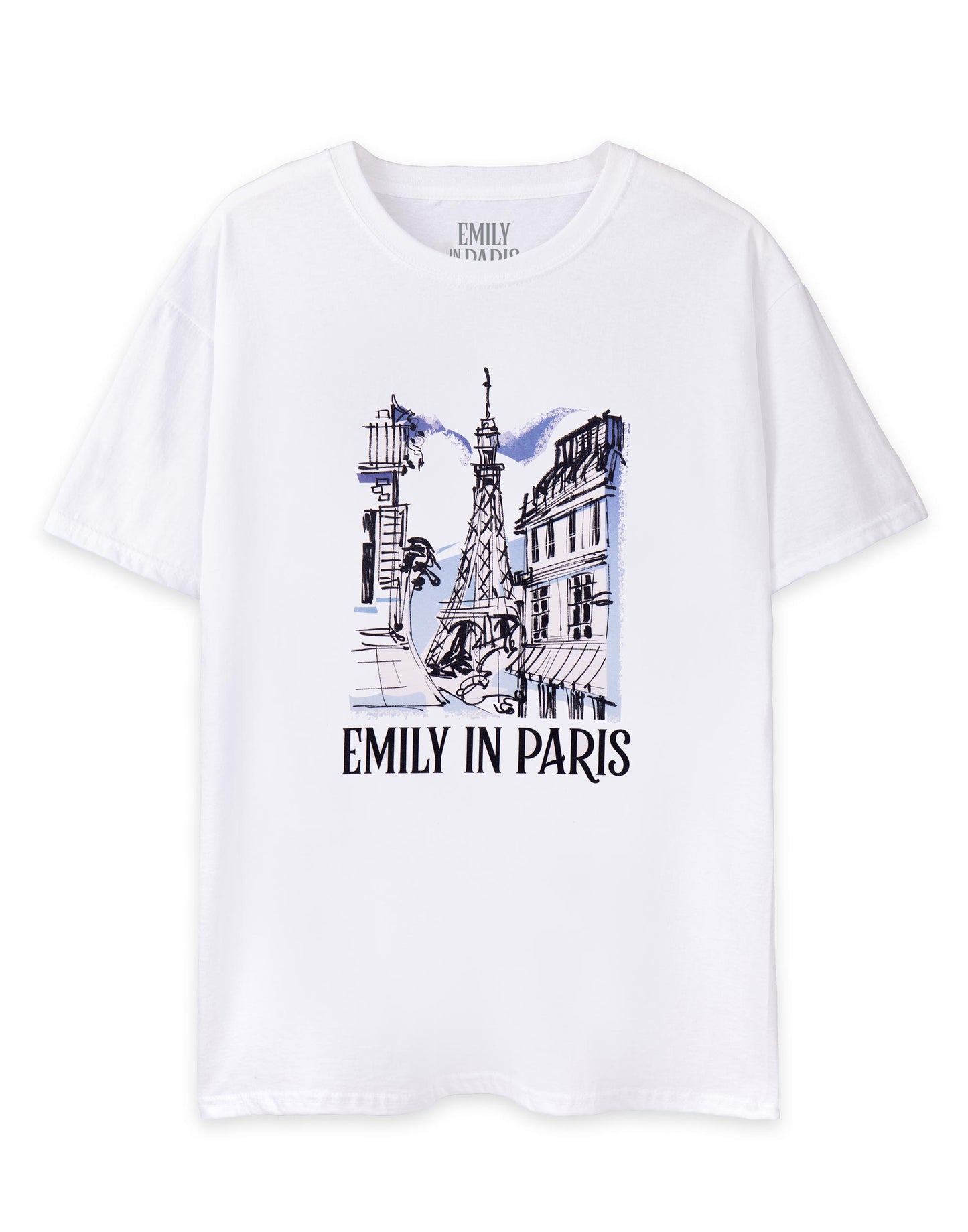 Emily In Paris Short Sleeved T-Shirt | Womens White | Official Merch