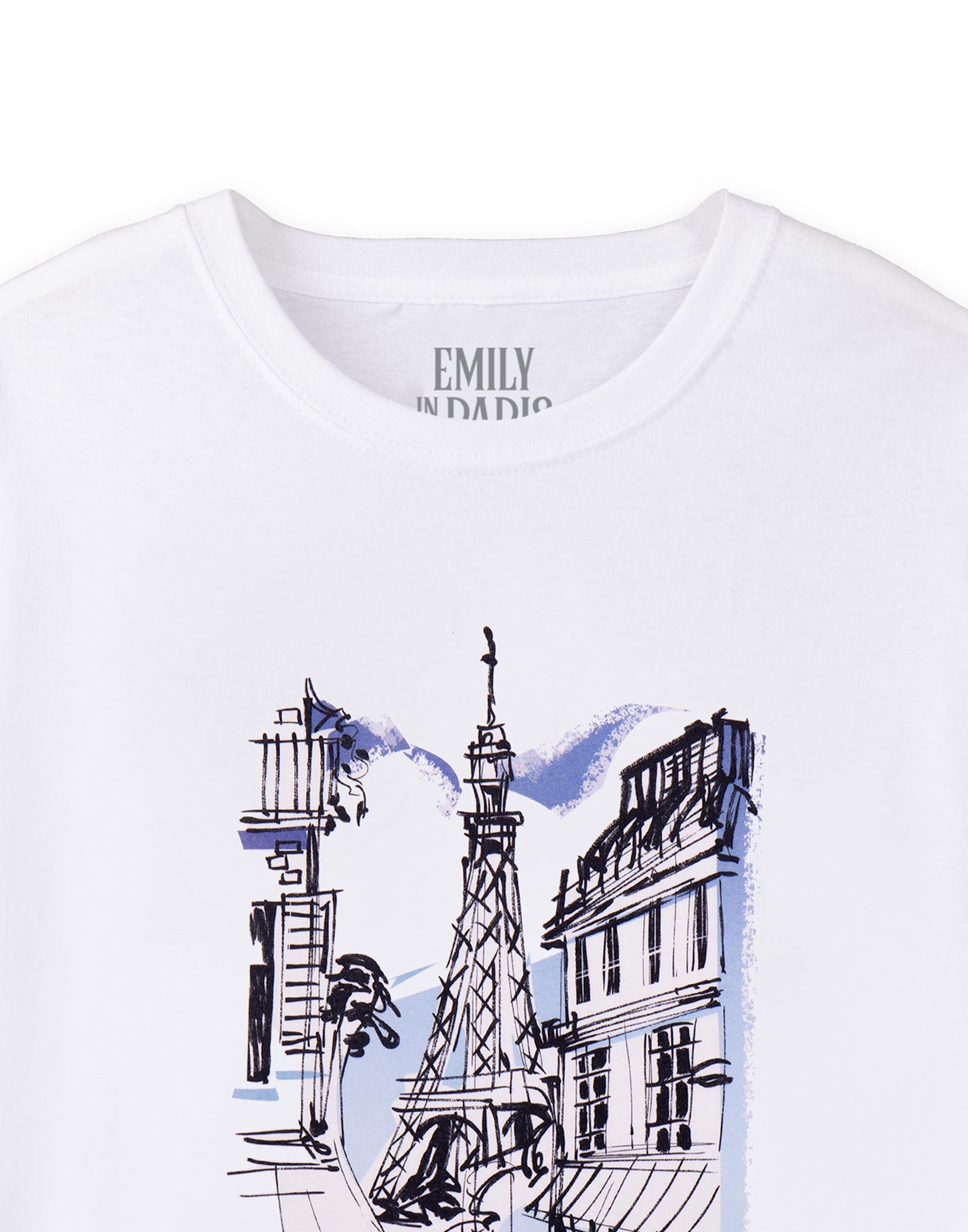 Emily In Paris Short Sleeved T-Shirt | Womens White | Official Merch