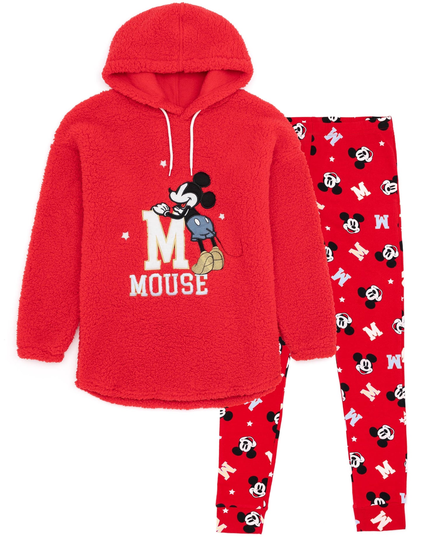Disney Long Sleeve Long Leg Pyjama Set | Womens Red | Official Merch