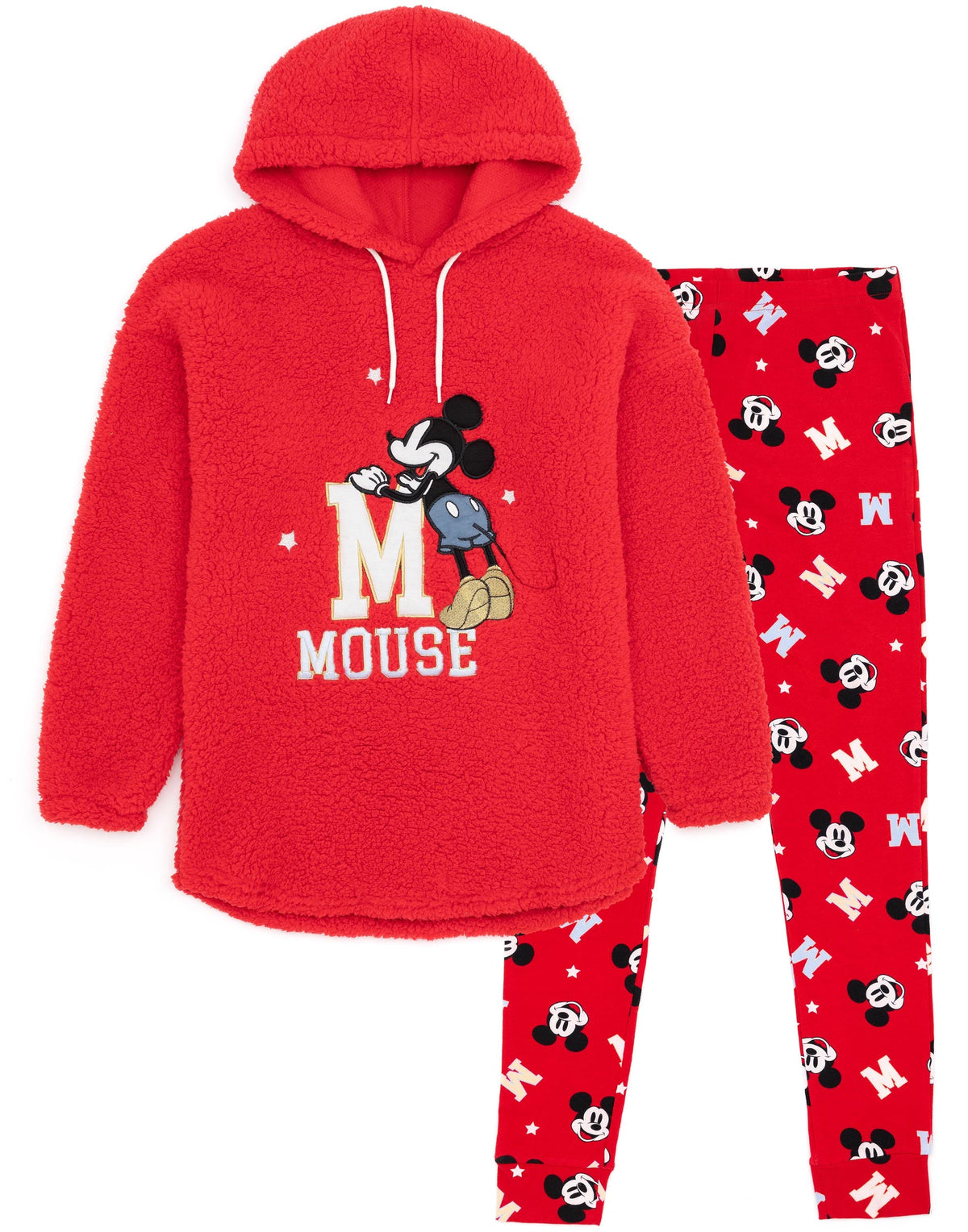 Disney Long Sleeve Long Leg Pyjama Set | Womens Red | Official Merch