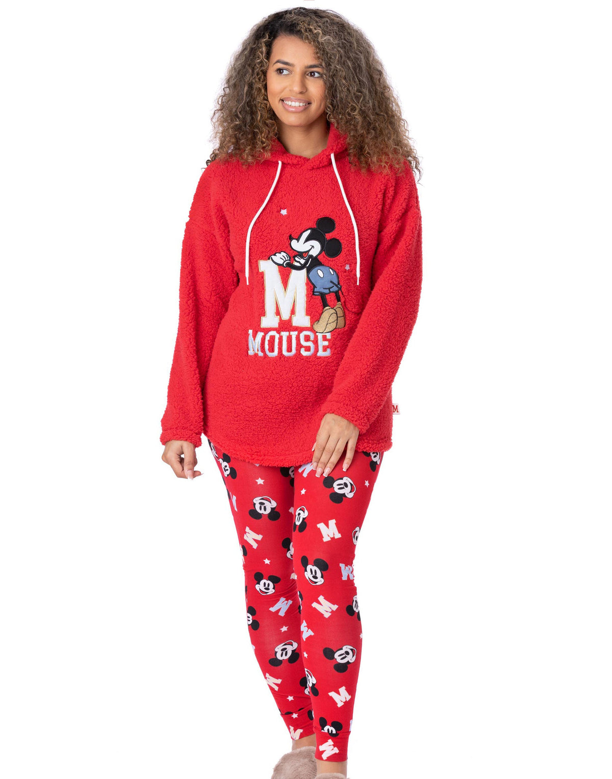 Disney Long Sleeve Long Leg Pyjama Set | Womens Red | Official Merch