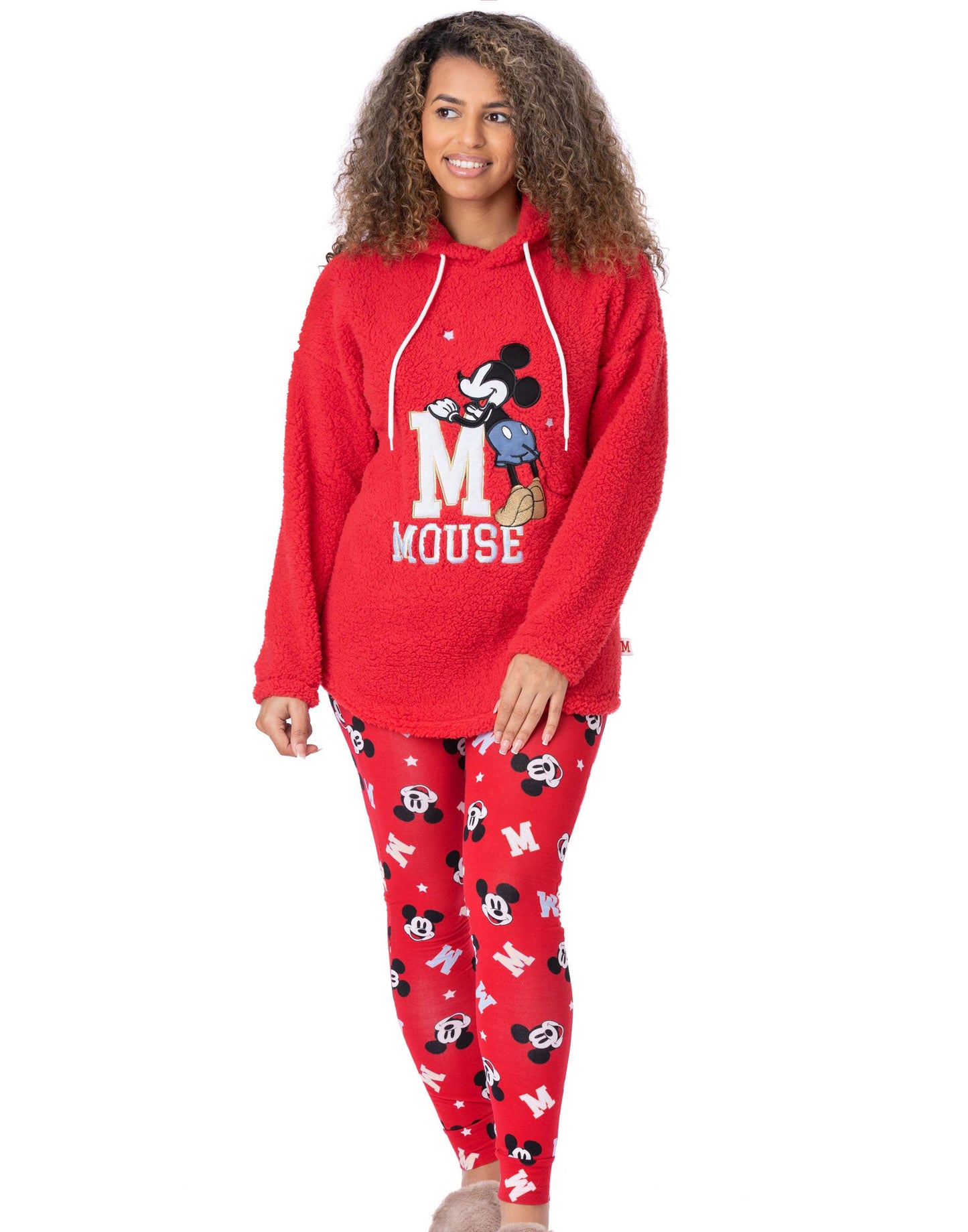 Disney Long Sleeve Long Leg Pyjama Set | Womens Red | Official Merch
