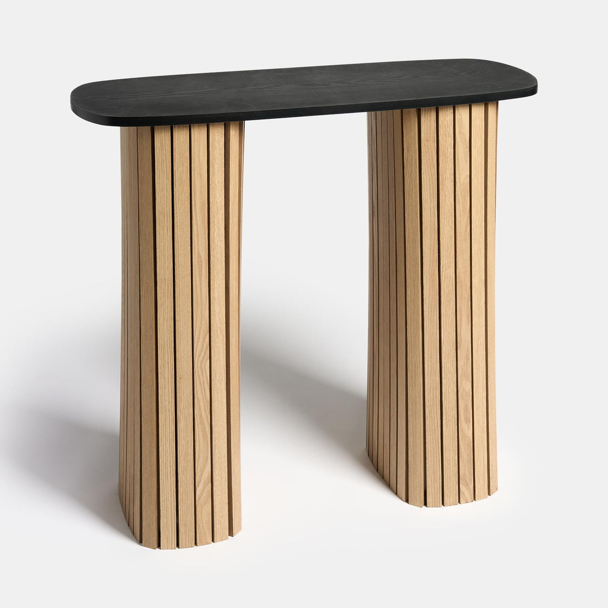 OHS Madison Console Table Ribbed Engineered Wood Entryway Display Unit Decor