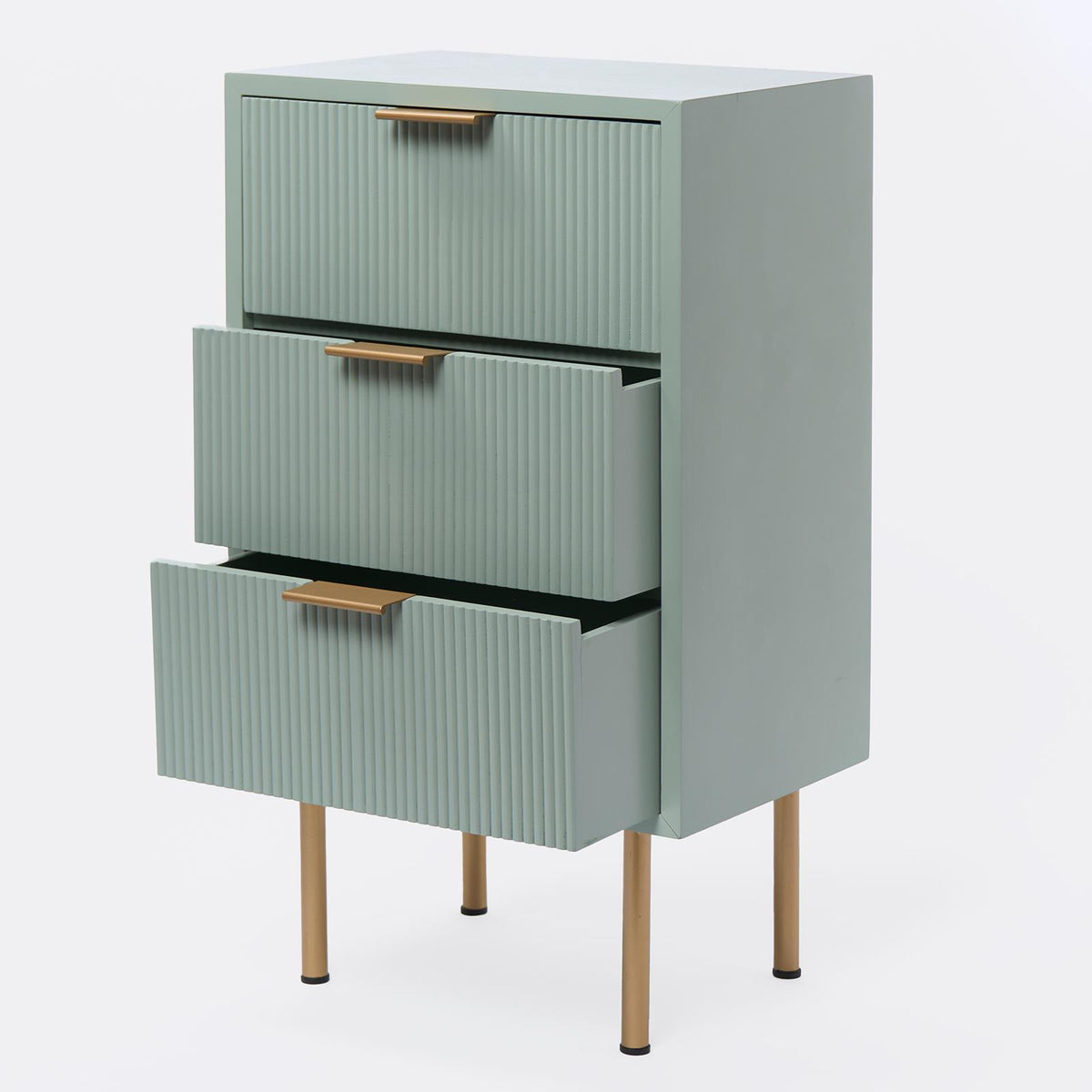 OHS Ribbed Drawer Unit Bedside Table 3/4/5/6 Draw Cabinet Nightstand Sideboard