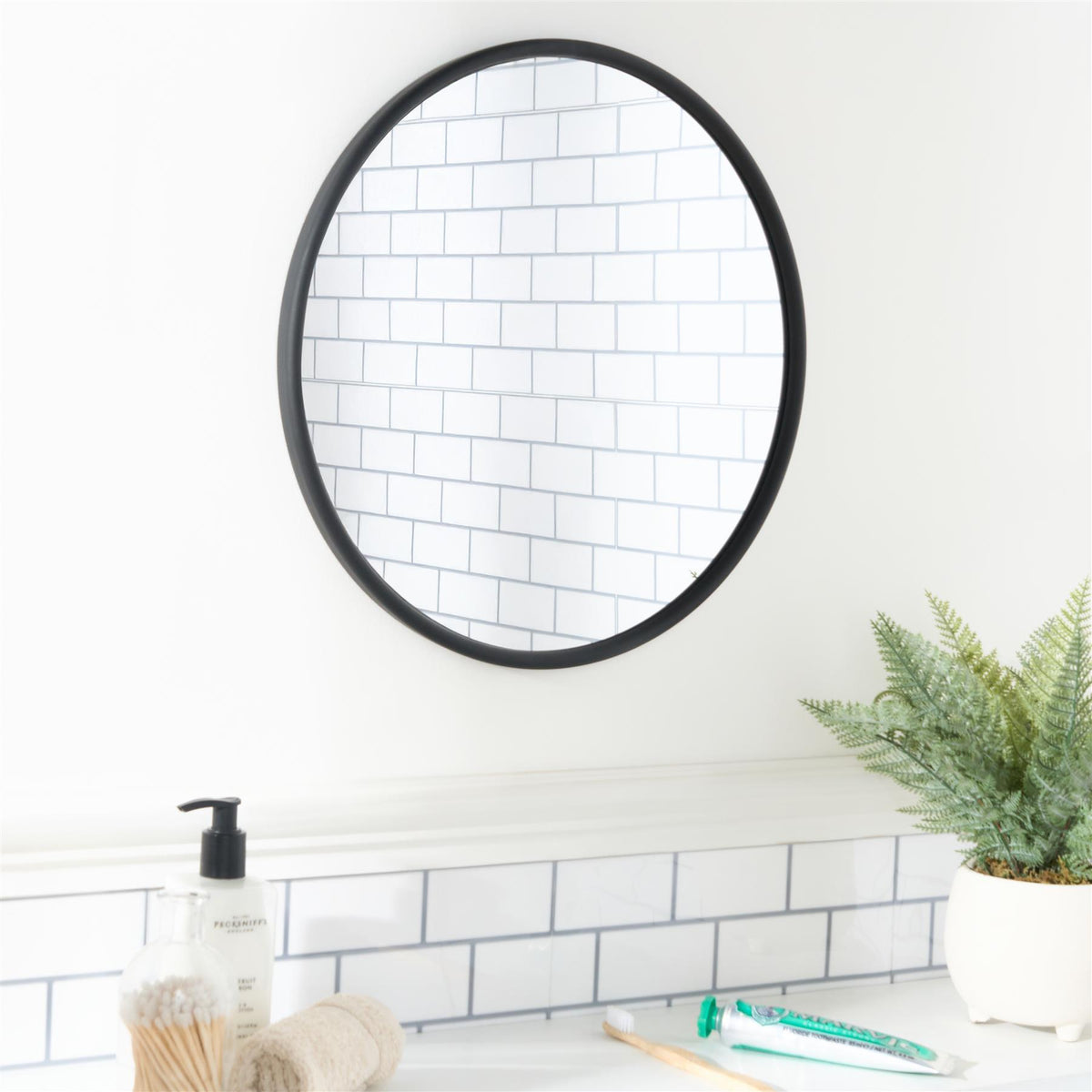 OHS Bathroom Mirror Metal Framed Vanity Wall Mounted Shower Home Decor