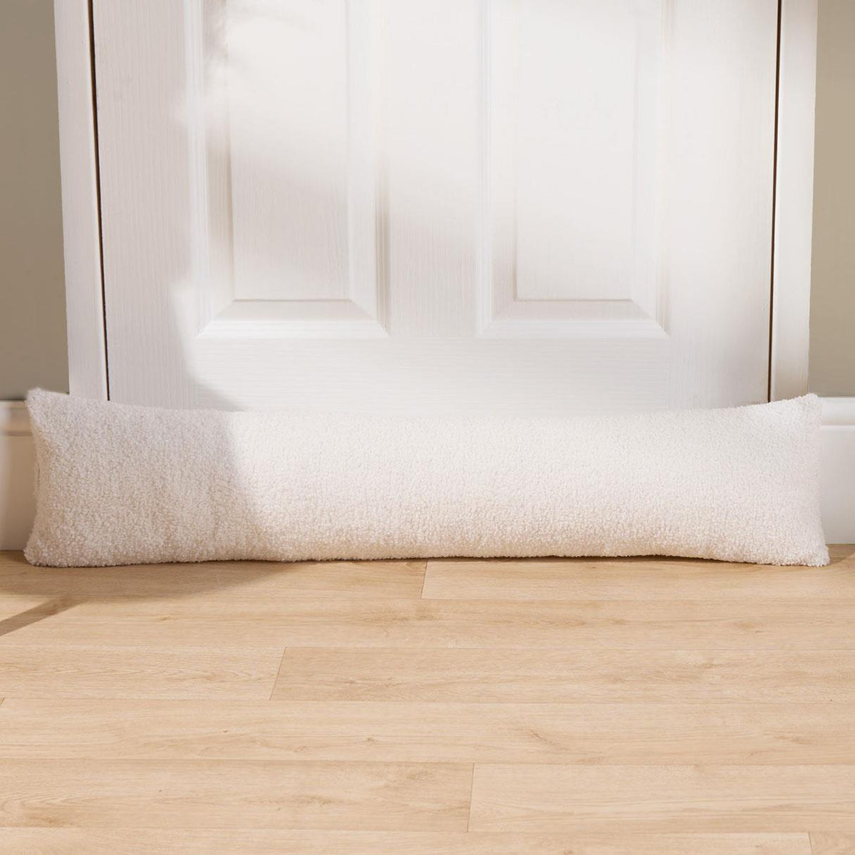 Fabric Boucle Door Draught Excluder Draft Window Seal Insulation Fleece Stopper