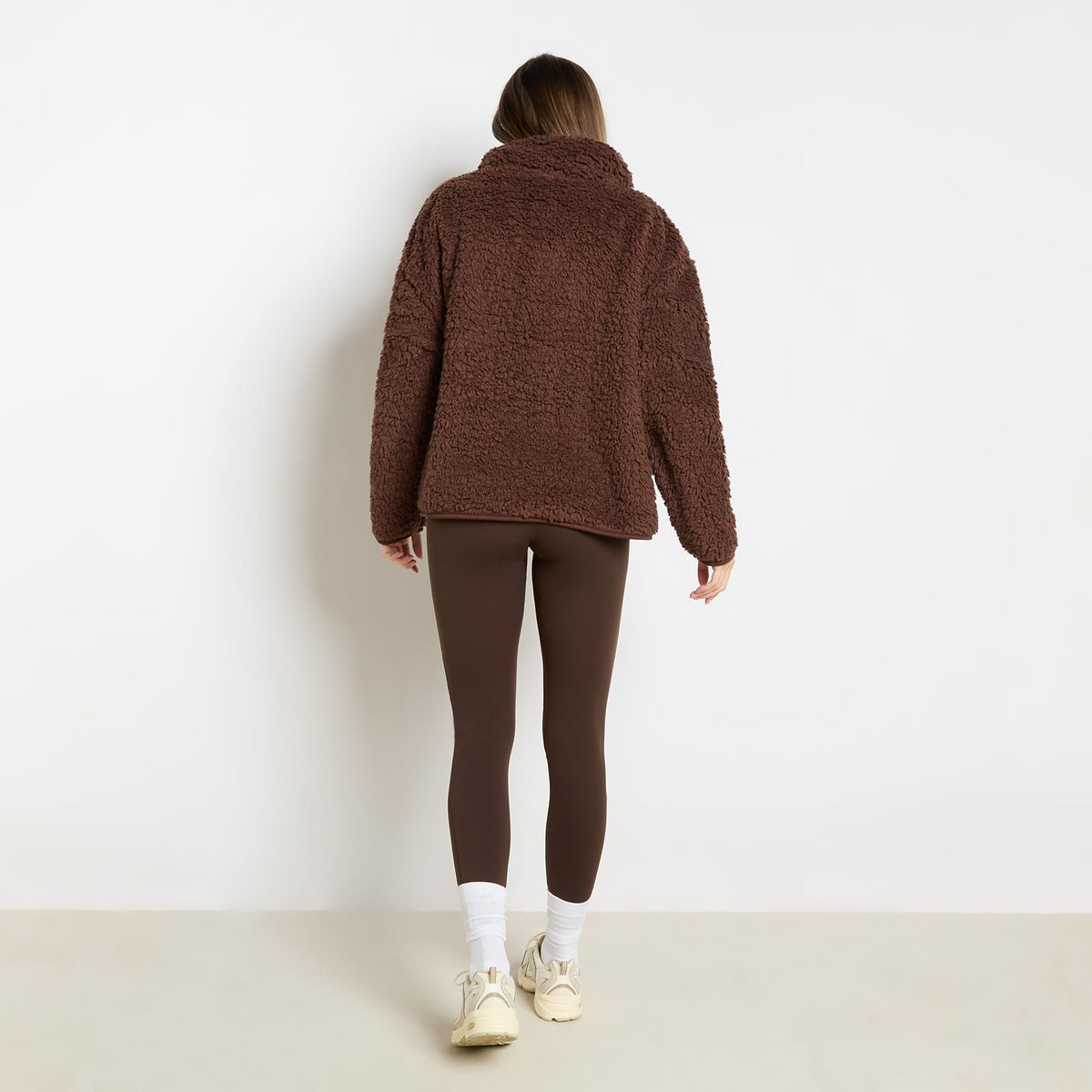 OHS Half Zip Hoodie Plain Thermal Teddy Fleece Winter Jumper Pullover Sweatshirt