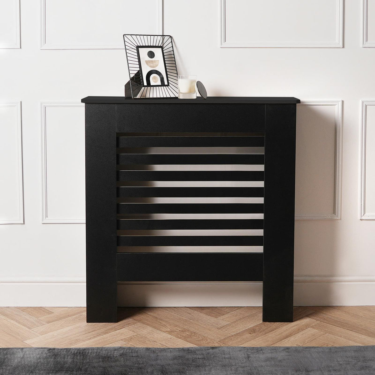 OHS Wood Radiator Cover MDF Side Board S M L Cabinet Shelf Hallway Furniture