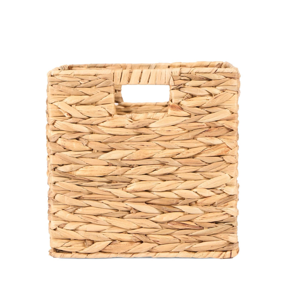 Natural Storage Cube Folding Rope Organiser Woven Wicker Hamper Strong Eco Box