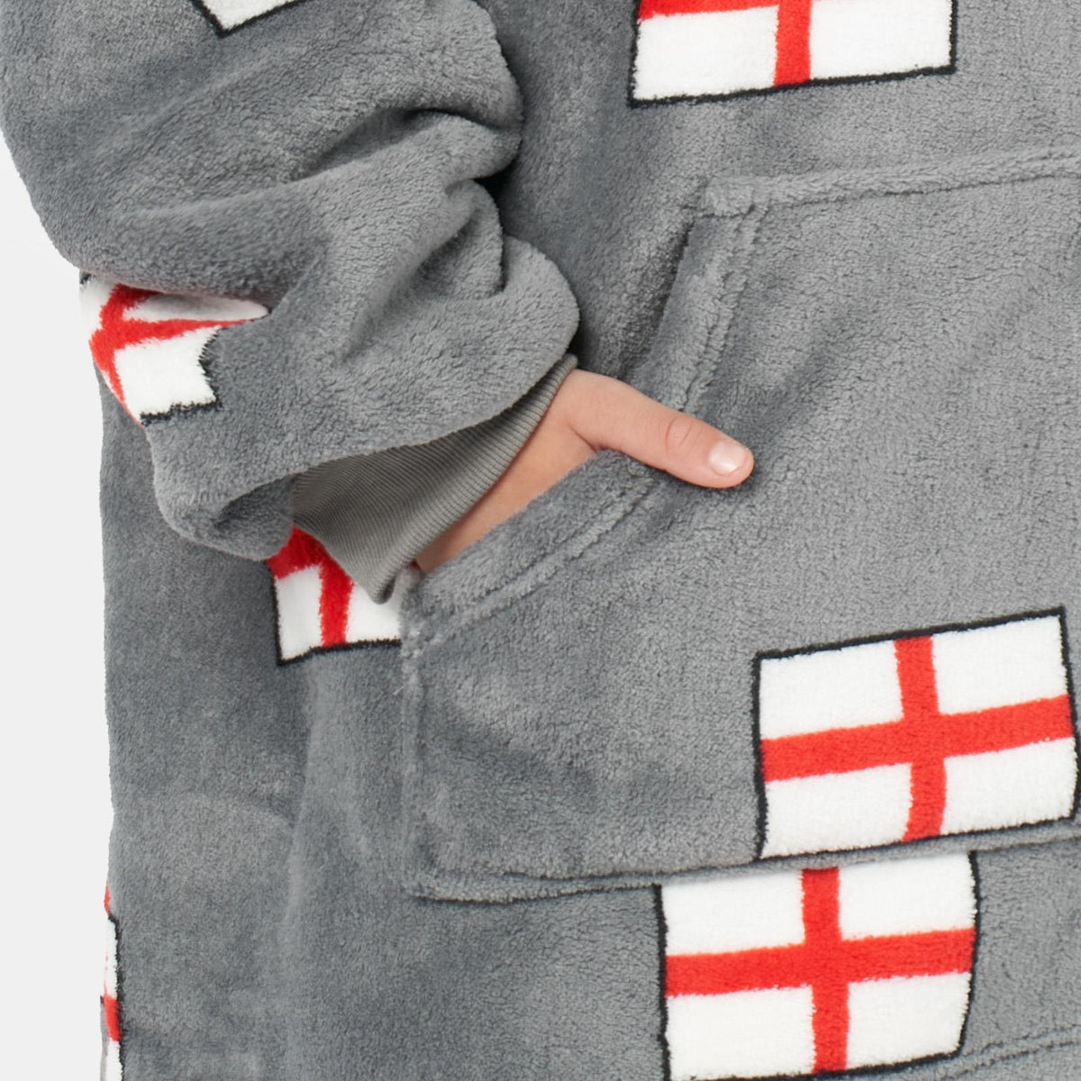 Kids Hoodie Blanket Oversized Sherpa Fleece Jumper Sweatshirt Soft Warm Throw