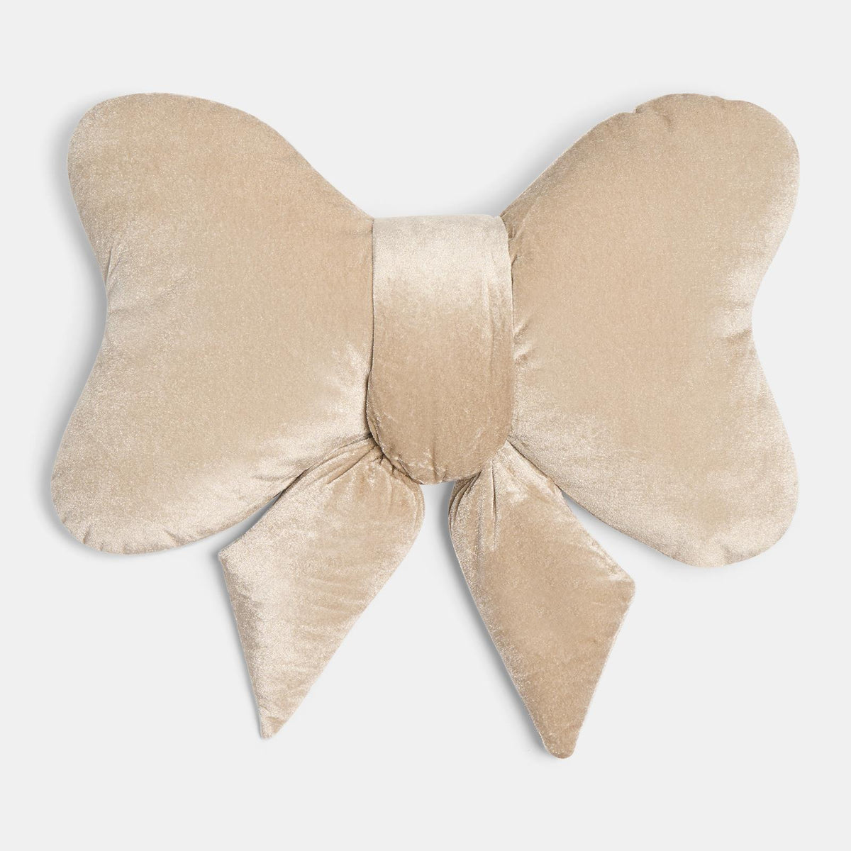 OHS Bow Shaped Cushion Velvet Decorative Filled Scatter Pillow Gift