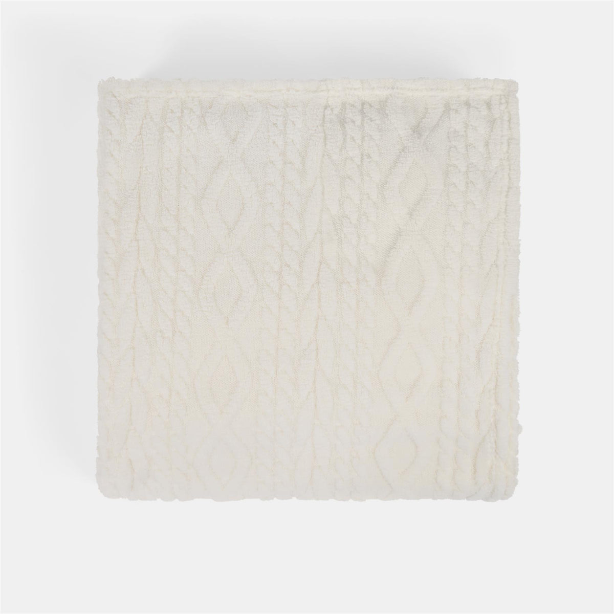 OHS Cable Knit Throw Soft Fleece Family Large Blanket Thermal Bedspread