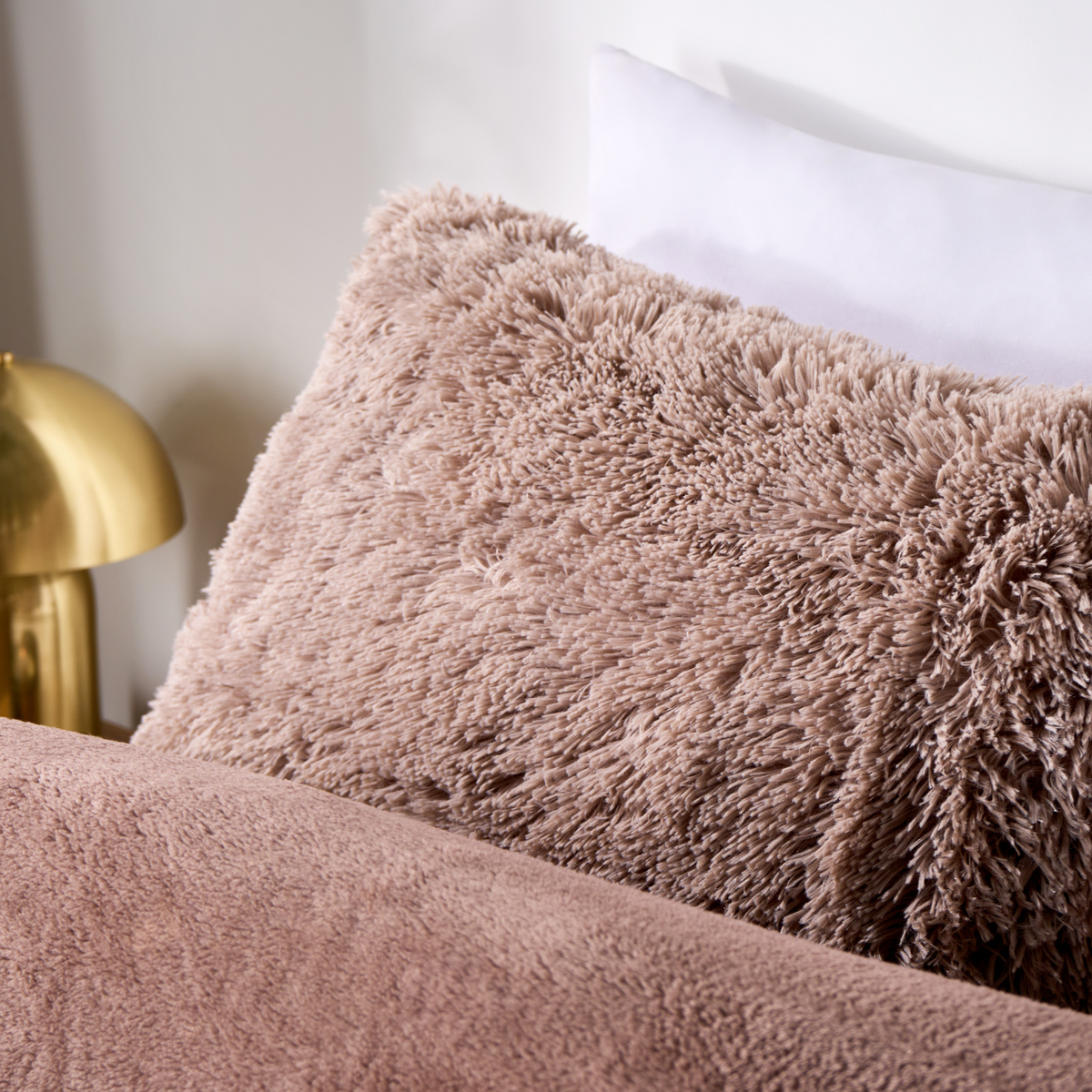 OHS Teddy Bedding Set Soft Fleece Faux Fur Fluffy Cosy Warm Duvet Cover