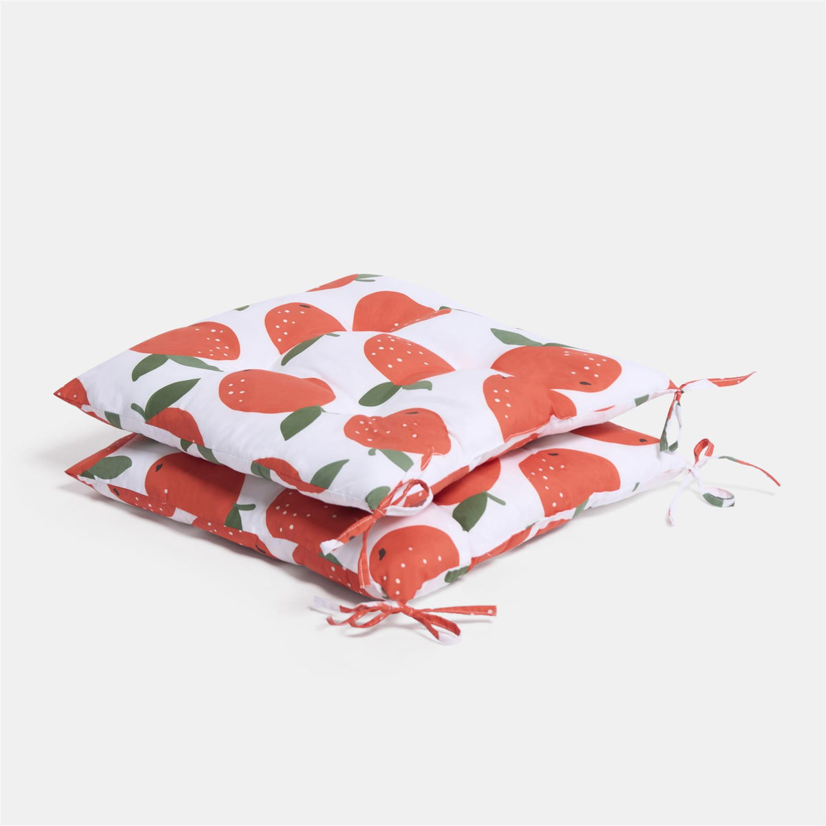 OHS Seat Pads 2 Water Resistant Outdoor Cushions Garden Chair Covers Ties