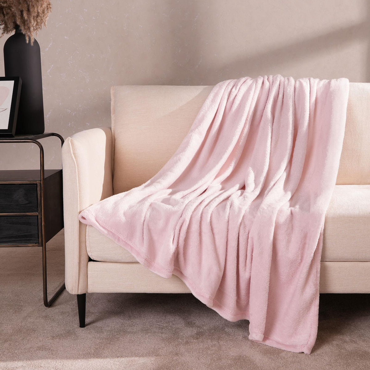 OHS Flannel Fleece Blanket Large Winter Warm Throw Luxury Bedspread