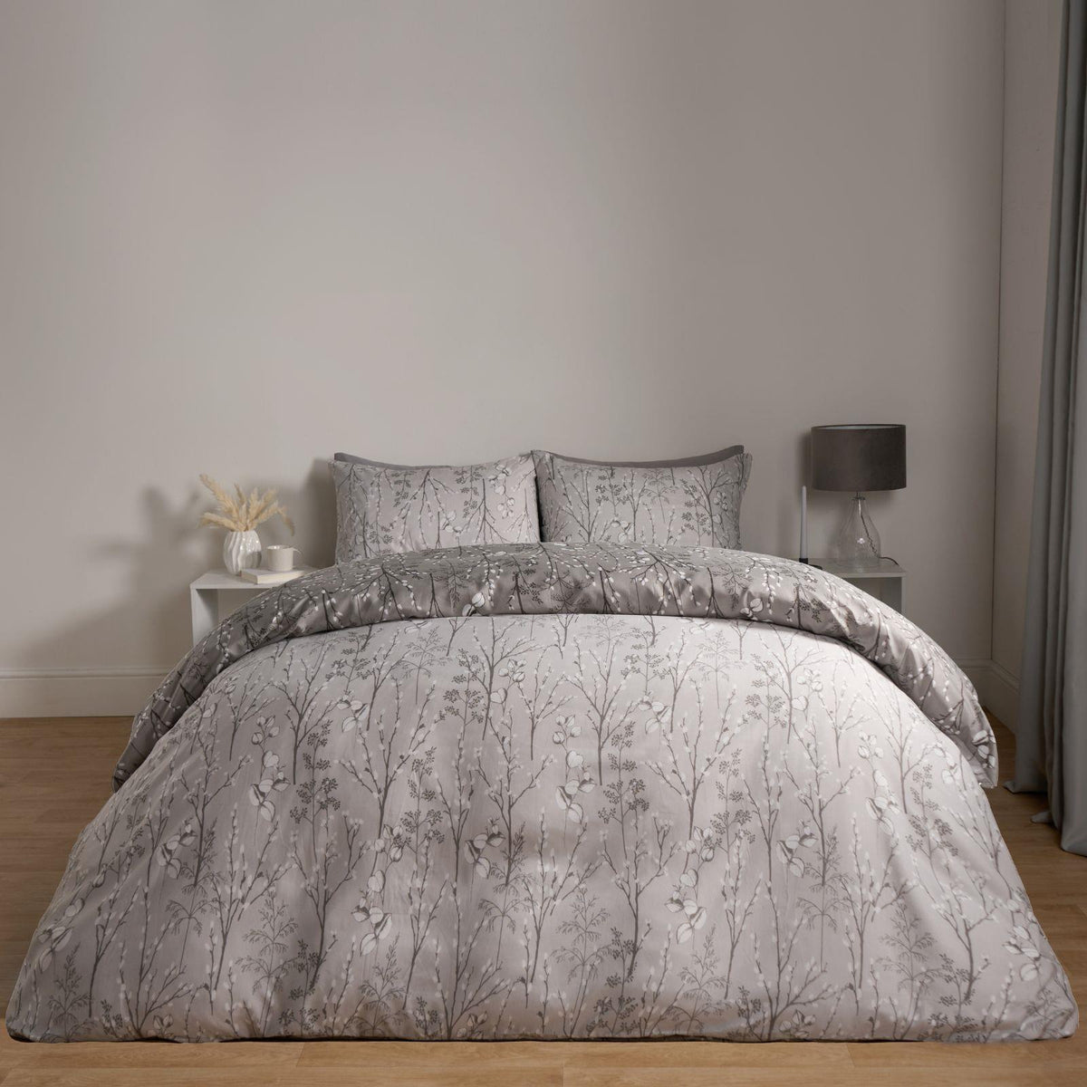 OHS Willow Branch Bedding Set Microfibre Duvet Cover with Pillowcase