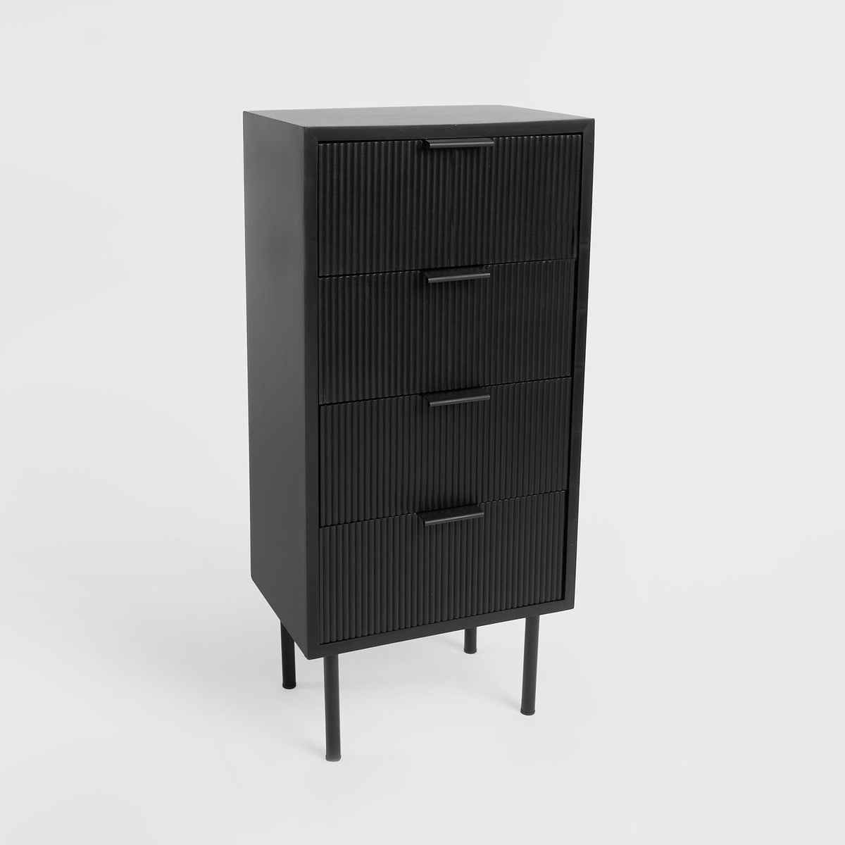 OHS Ribbed Drawer Unit Bedside Table 3/4/5/6 Draw Cabinet Nightstand Sideboard